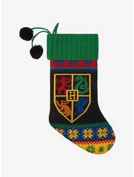 Harry Potter Hogwarts Crest Knit Stocking - BoxLunch Exclusive, , hi-res