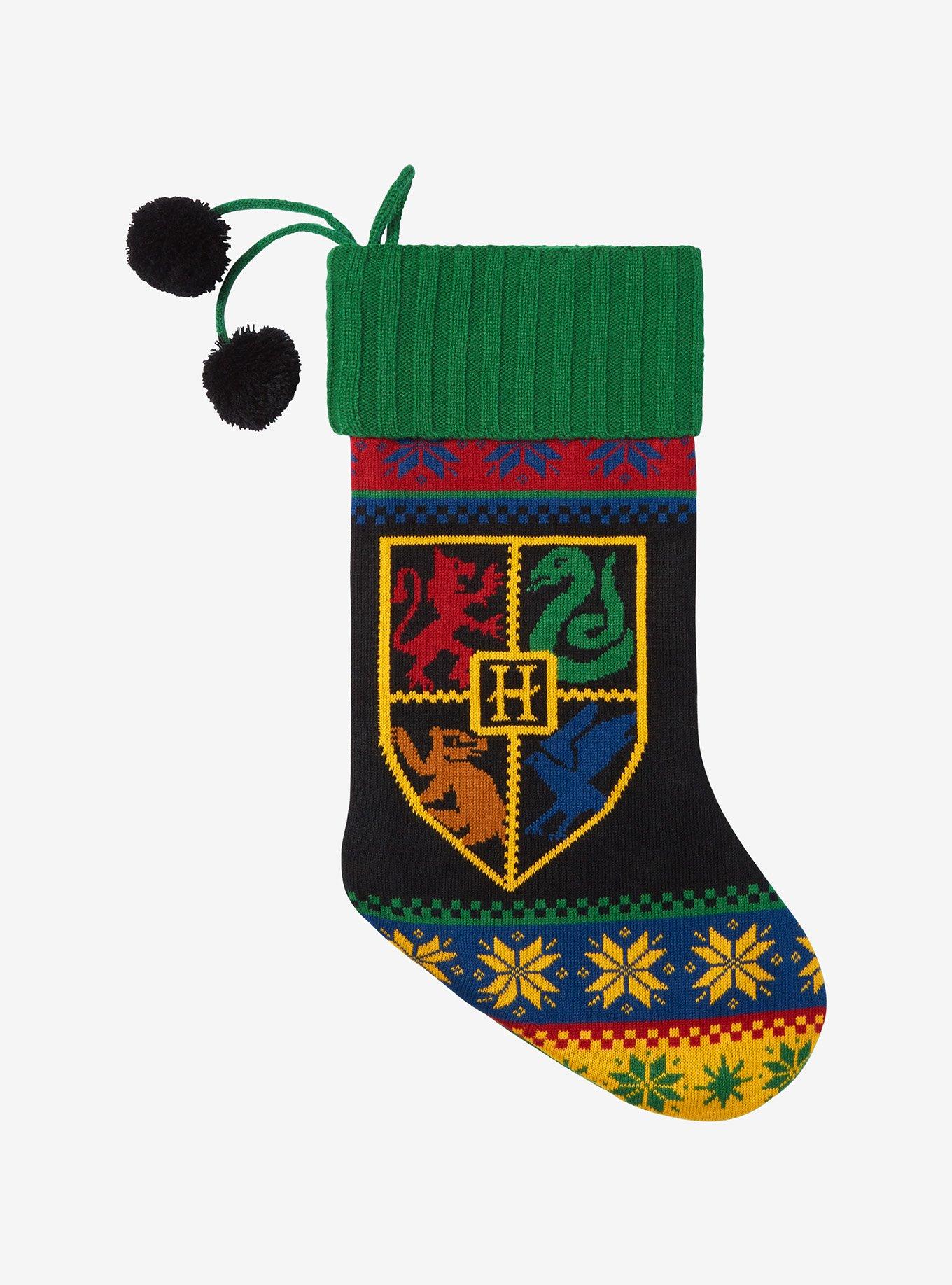 Harry Potter Hogwarts Crest Knit Stocking - BoxLunch Exclusive, , hi-res
