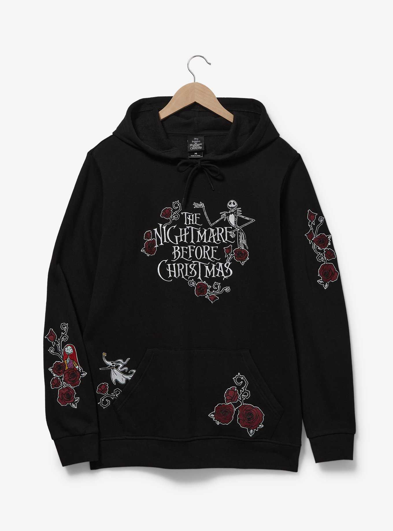 Disney The Nightmare Before Christmas Floral Logo Hoodie - BoxLunch Exclusive, , hi-res