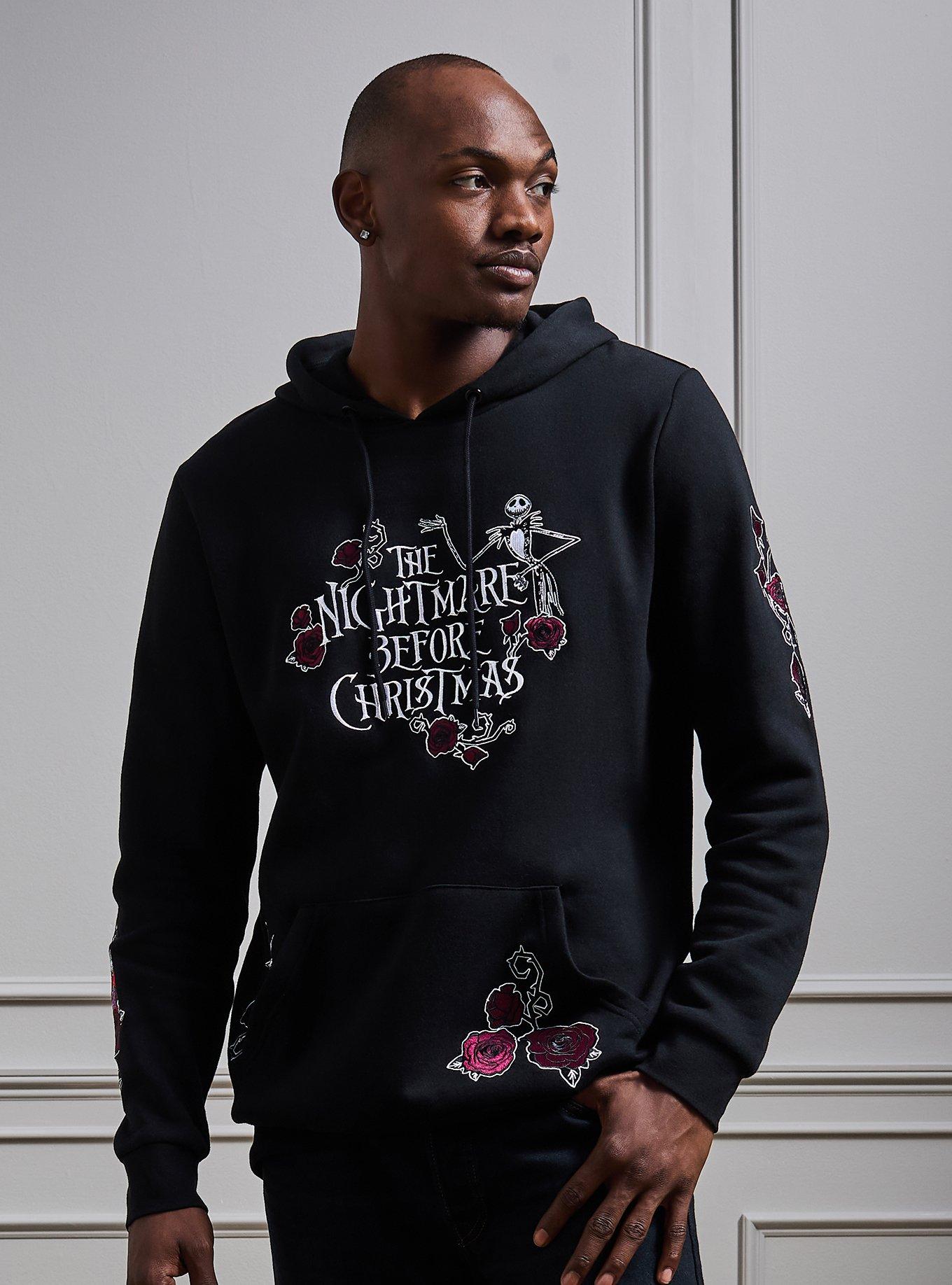 Disney The Nightmare Before Christmas Floral Logo Hoodie - BoxLunch Exclusive, , hi-res