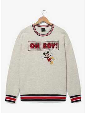 Disney Mickey Mouse Oh Boy Crewneck - BoxLunch Exclusive, , hi-res