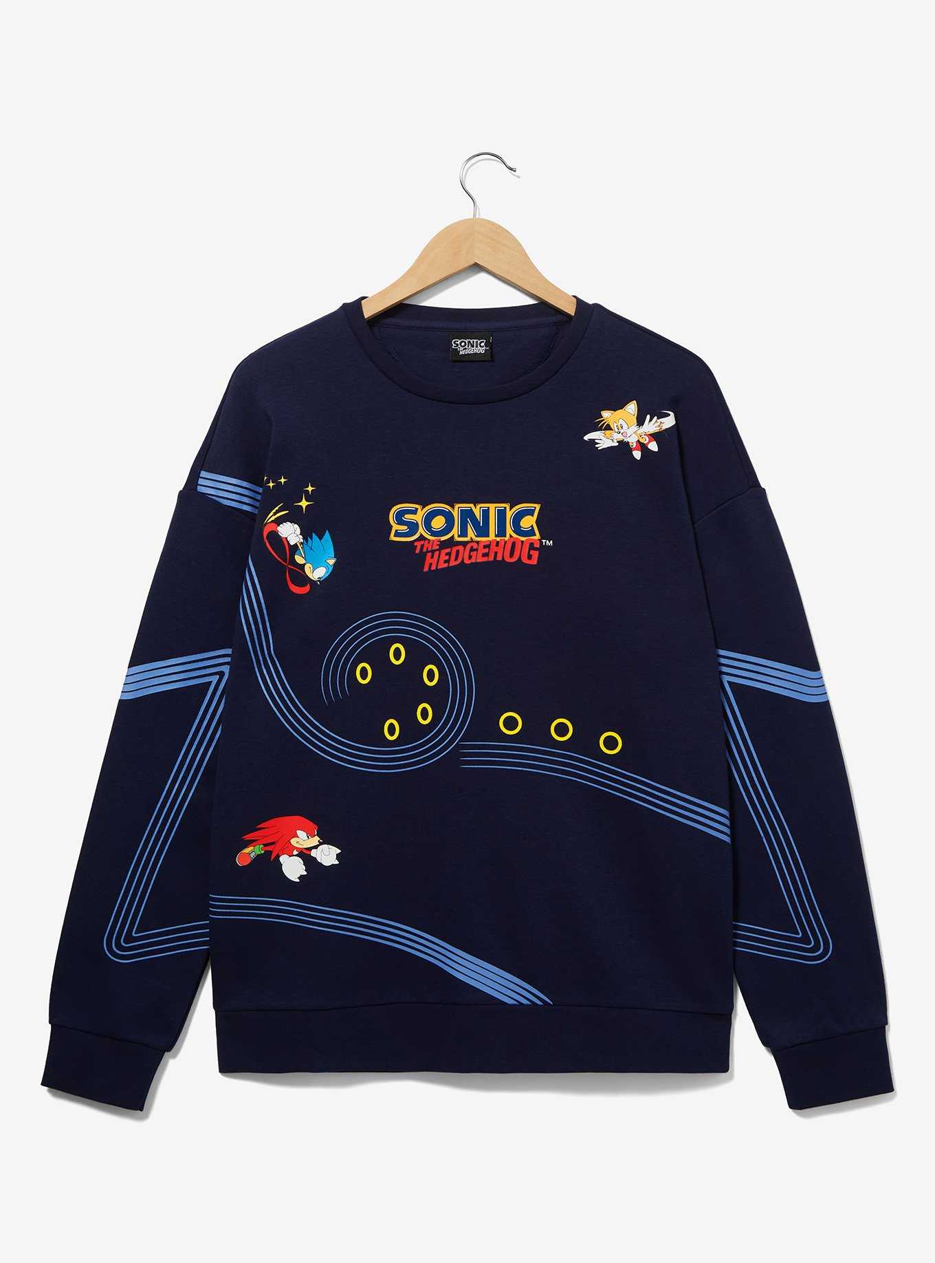 Sonic the Hedgehog Racing Rings Crewneck - BoxLunch Exclusive, , hi-res