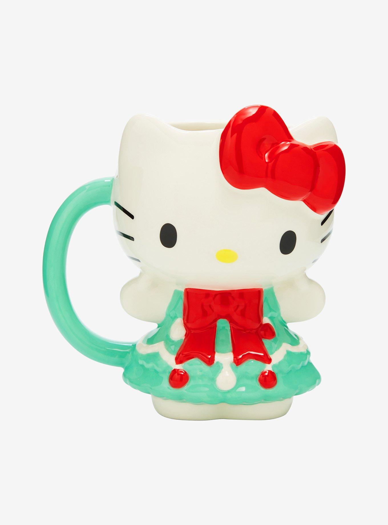 Sanrio Hello Kitty Christmas Tree Dress Figural Mug, , hi-res