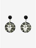 Disney Mickey Mouse Ghost Spiderweb Glow-in-the-Dark Earrings - BoxLunch Exclusive, , hi-res