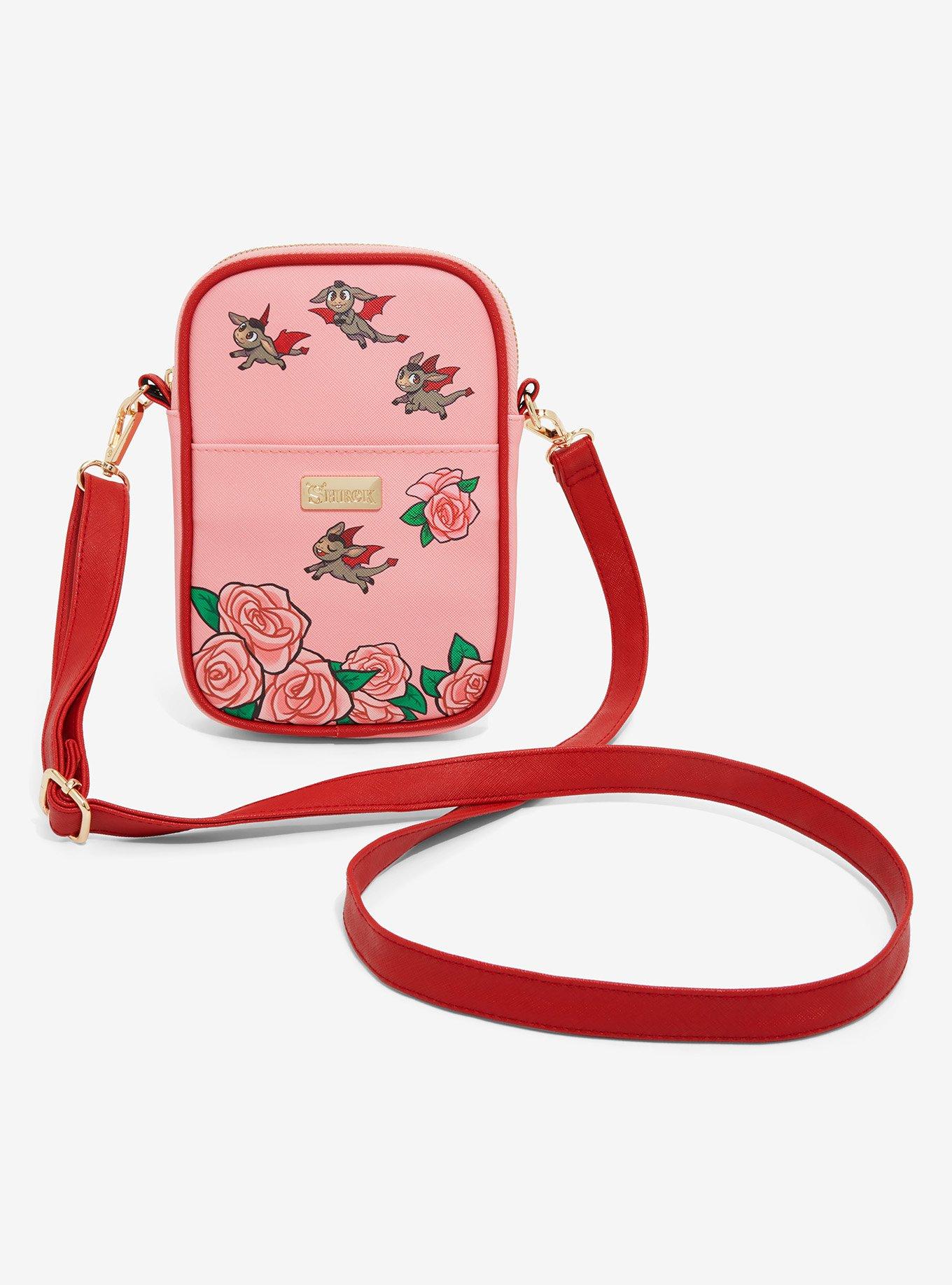 Shrek Donkey & Dragon Floral Crossbody Bag - BoxLunch Exclusive, , hi-res