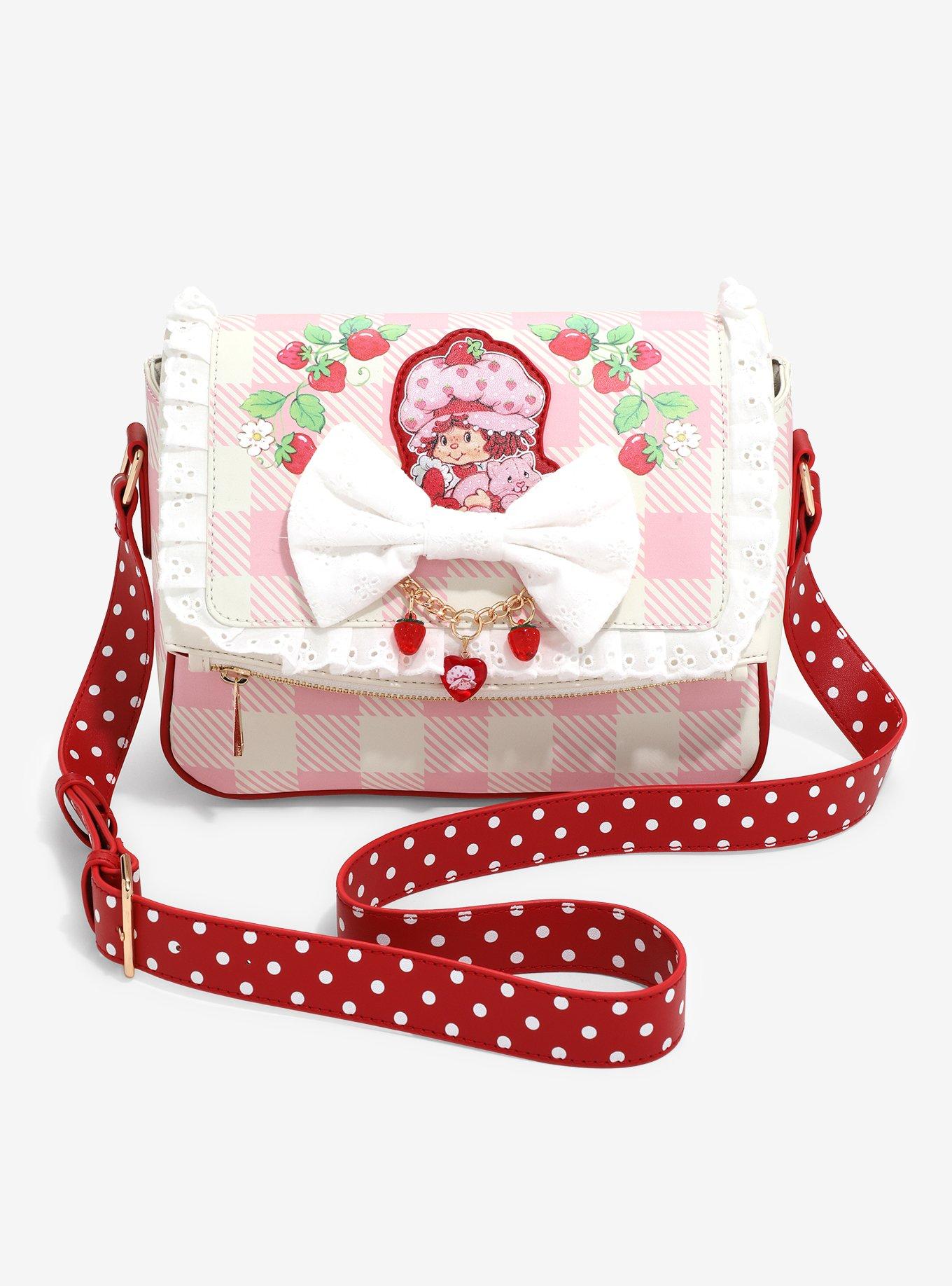 Strawberry Shortcake Gingham Bow Crossbody Bag — BoxLunch Exclusive, , hi-res