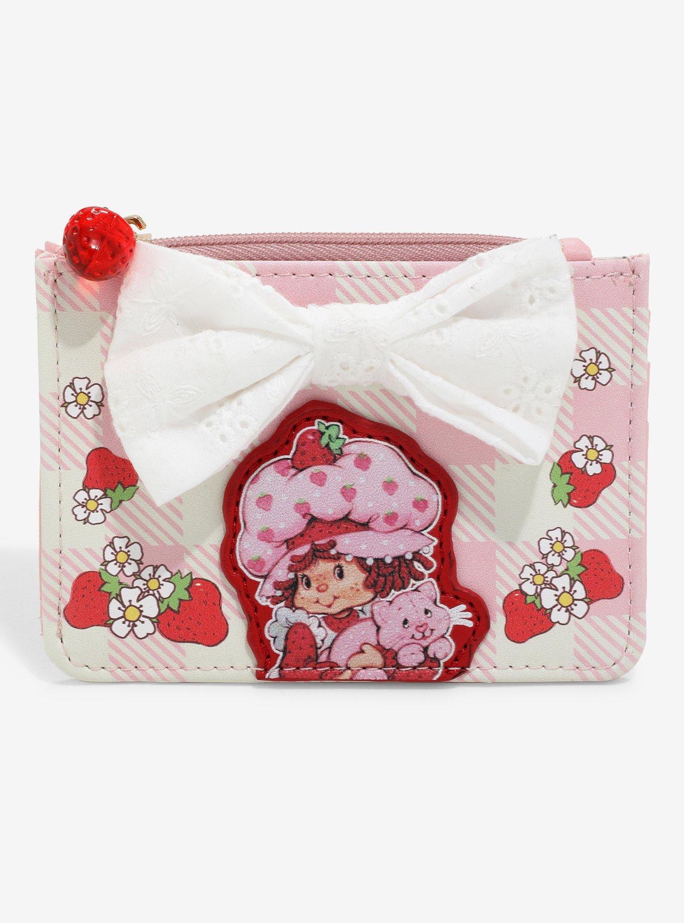 Strawberry Shortcake Gingham Bow Wallet — BoxLunch Exclusive, , hi-res