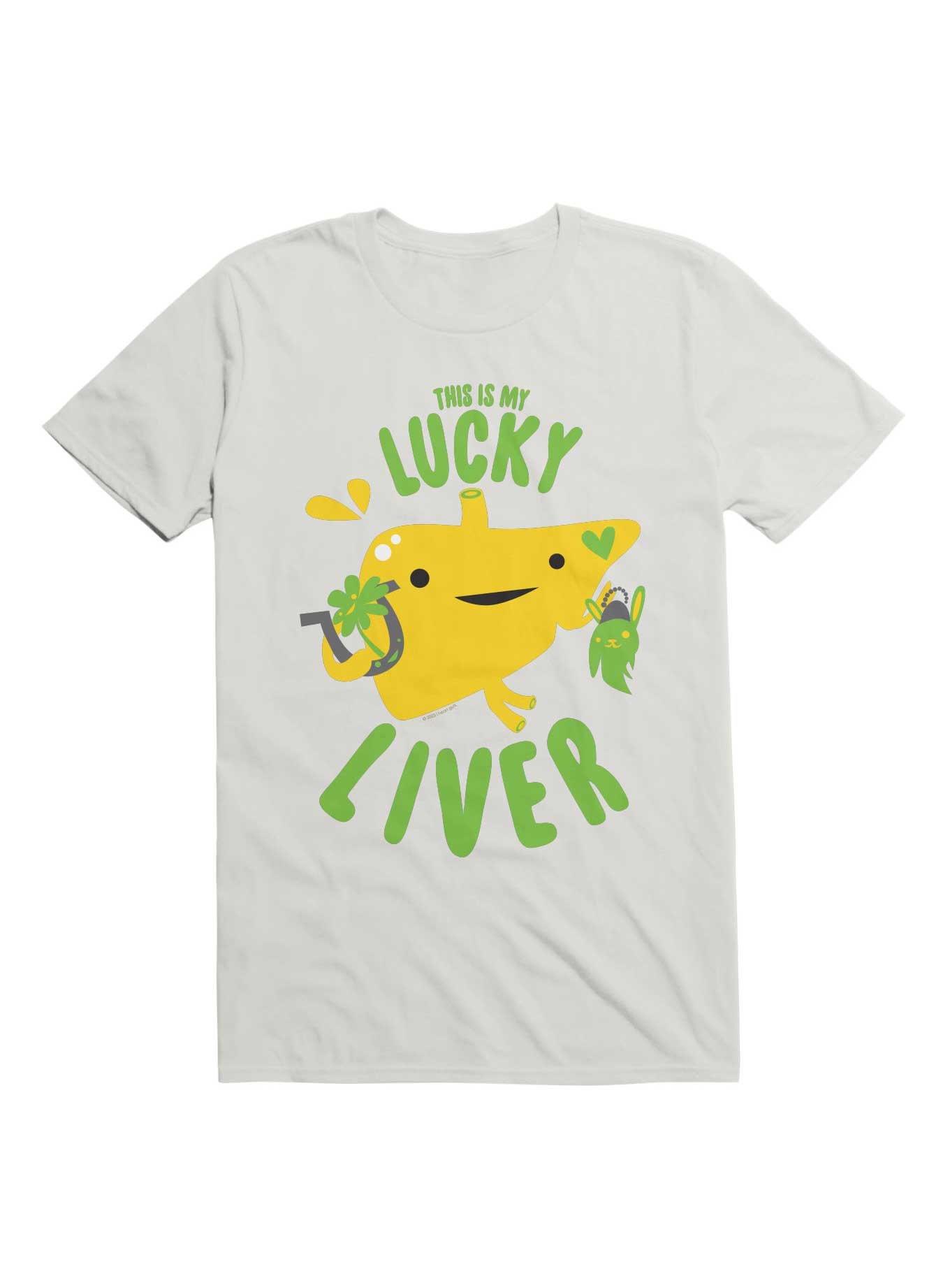 Lucky Liver - Cute Liver Surgery Transplant Funny Cirrhosis Hepatitis Humor T-Shirt, , hi-res