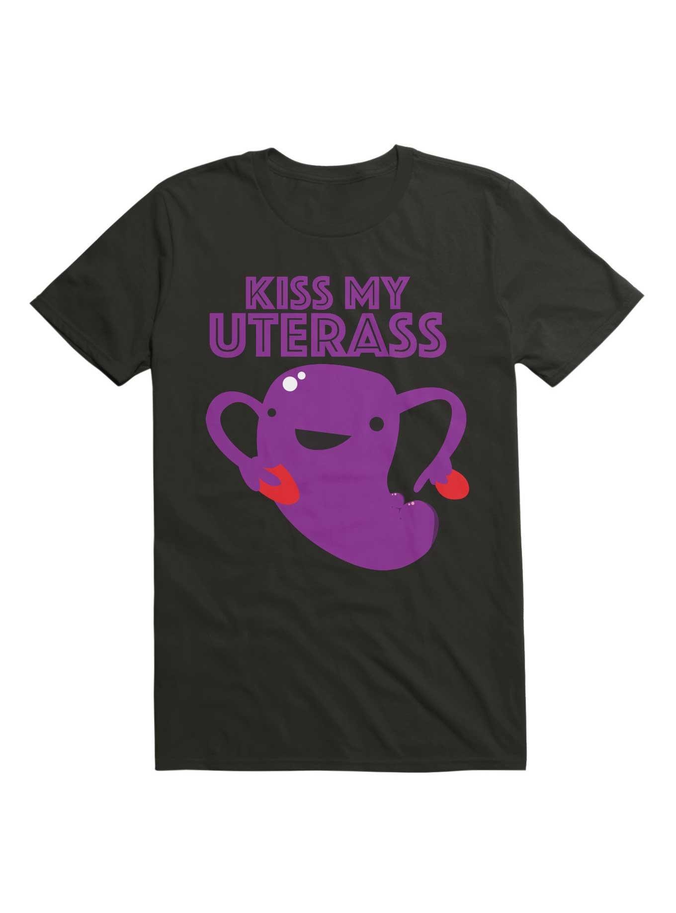 Kiss My Uterus - 100% Benefits Center for Reproductive Rights T-Shirt, , hi-res