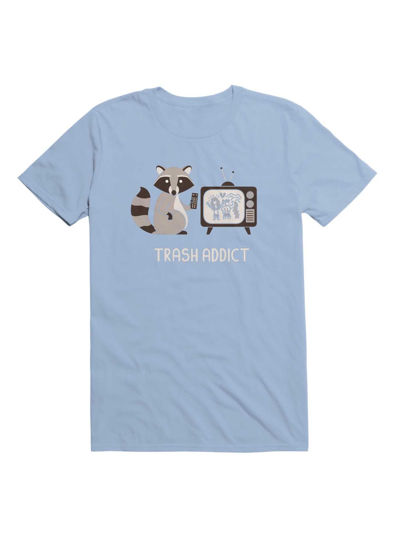 Raccoon TV Trash Addict T-Shirt, , hi-res