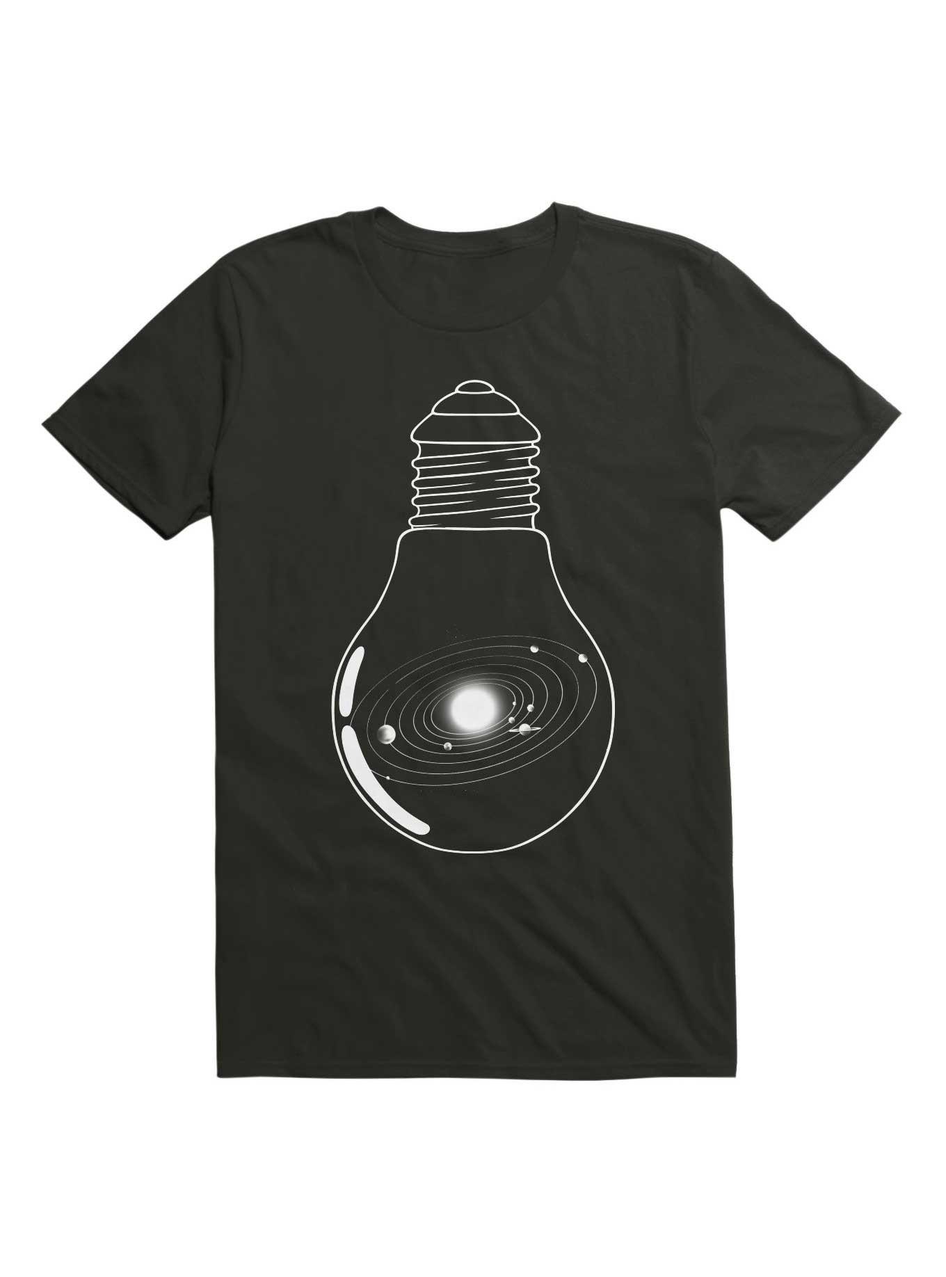 Universe In A Lightbulb T-Shirt, BLACK, hi-res