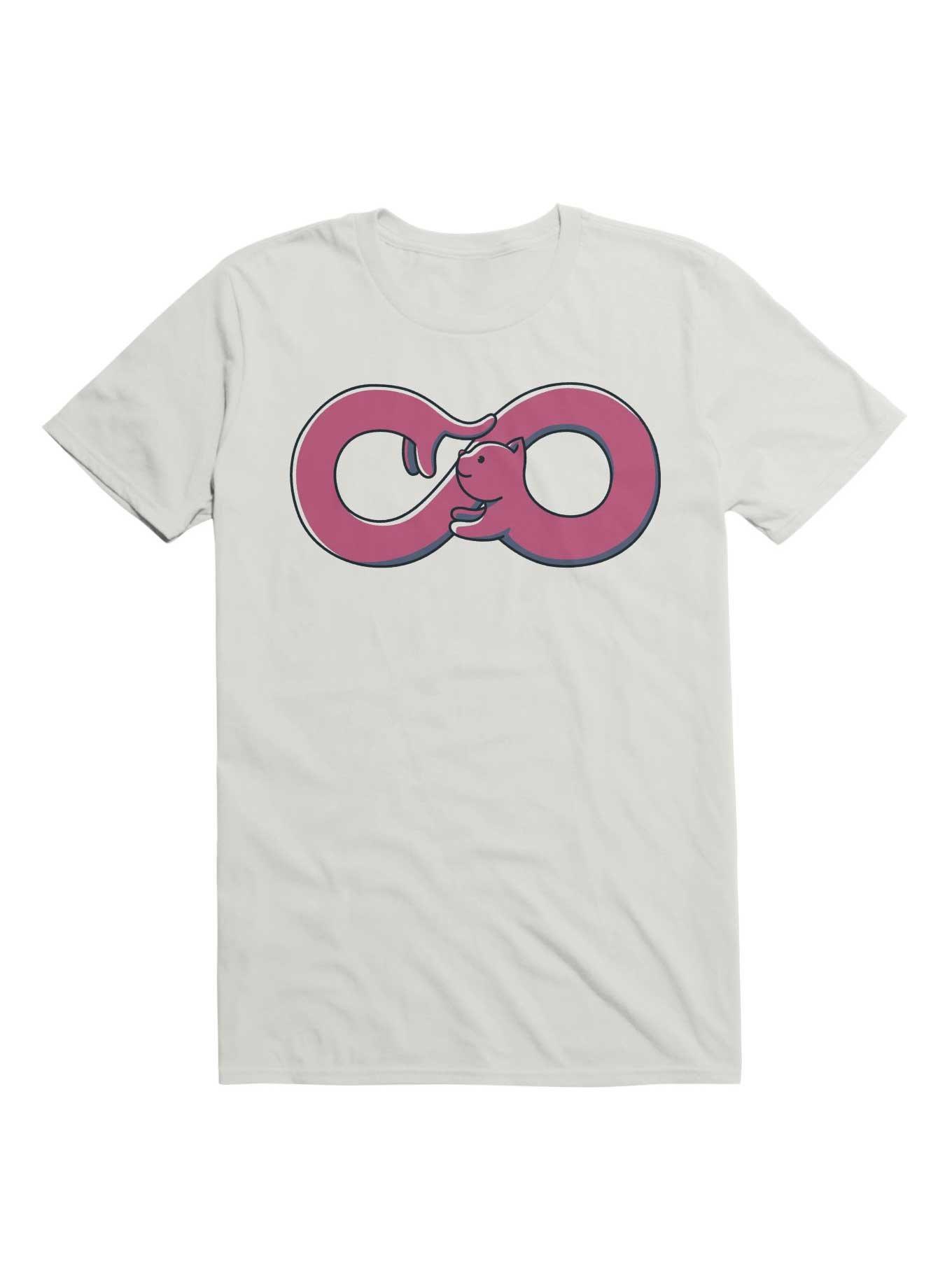 Infinite Cat T-Shirt, WHITE, hi-res