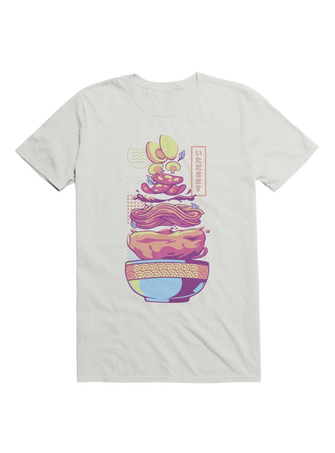 Neon Core Noodles Ramen T-Shirt, WHITE, hi-res