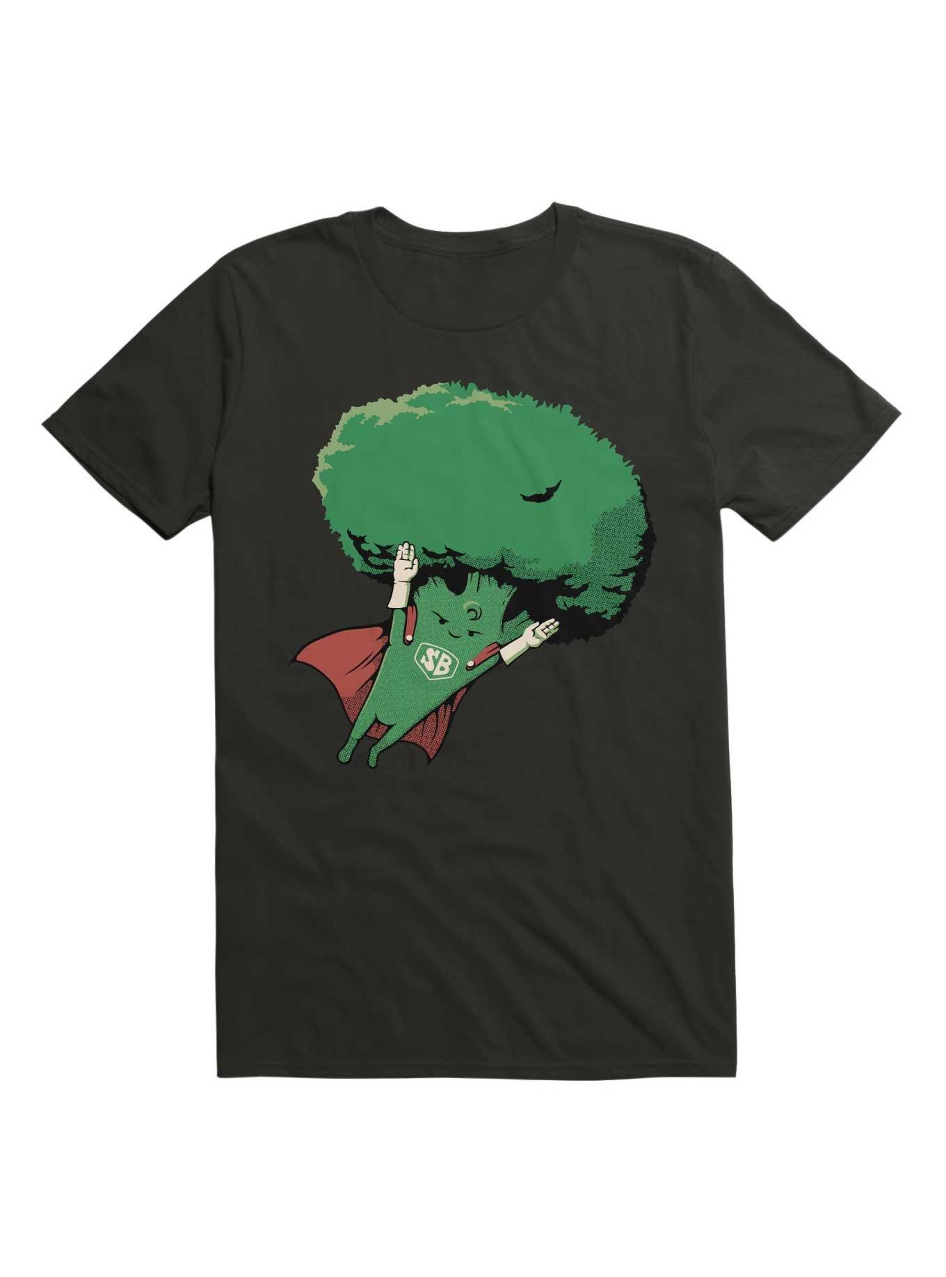 Super Broccoli Vegan Hero T-Shirt, BLACK, hi-res