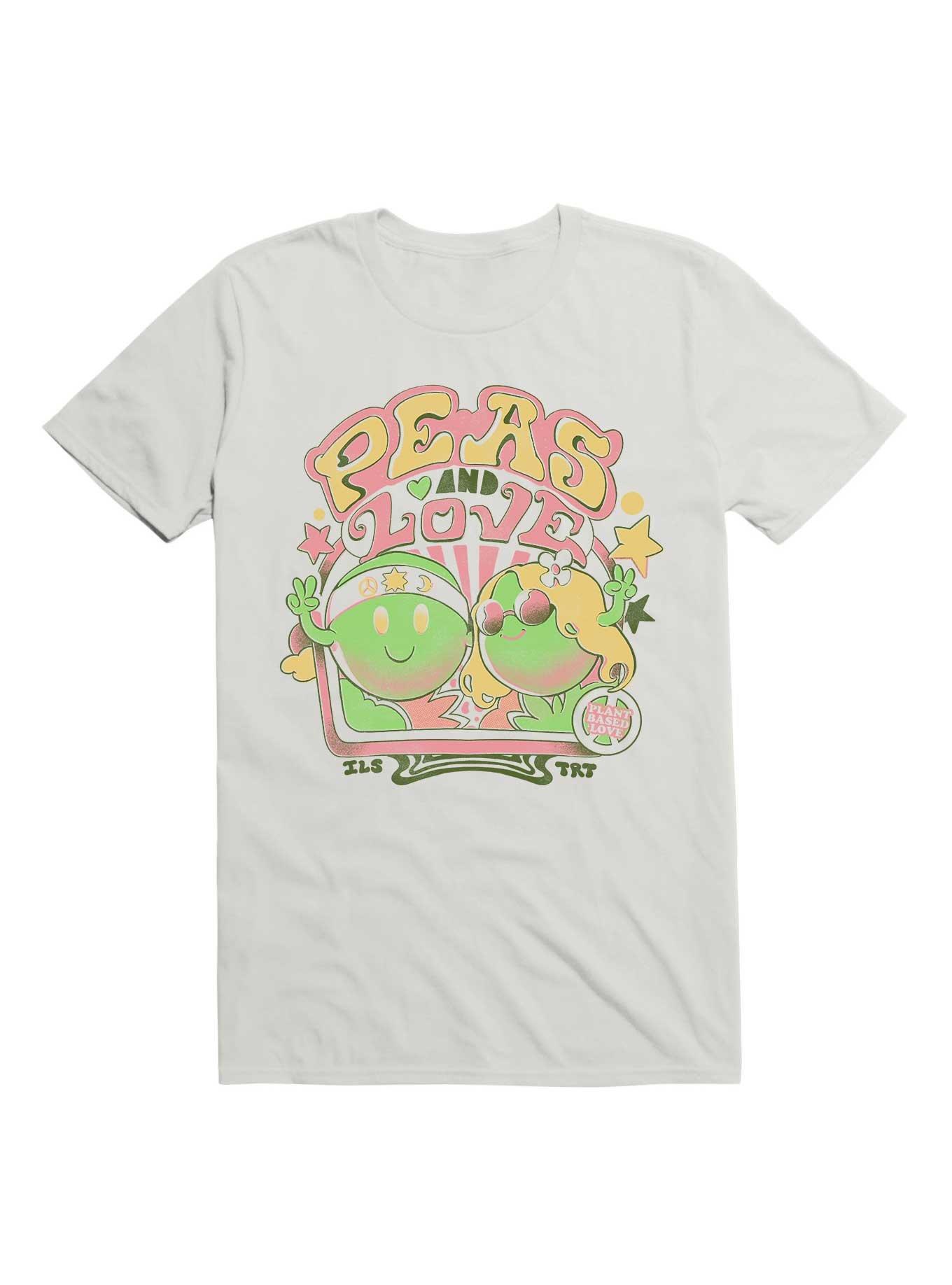 Peas and Love T-Shirt, WHITE, hi-res