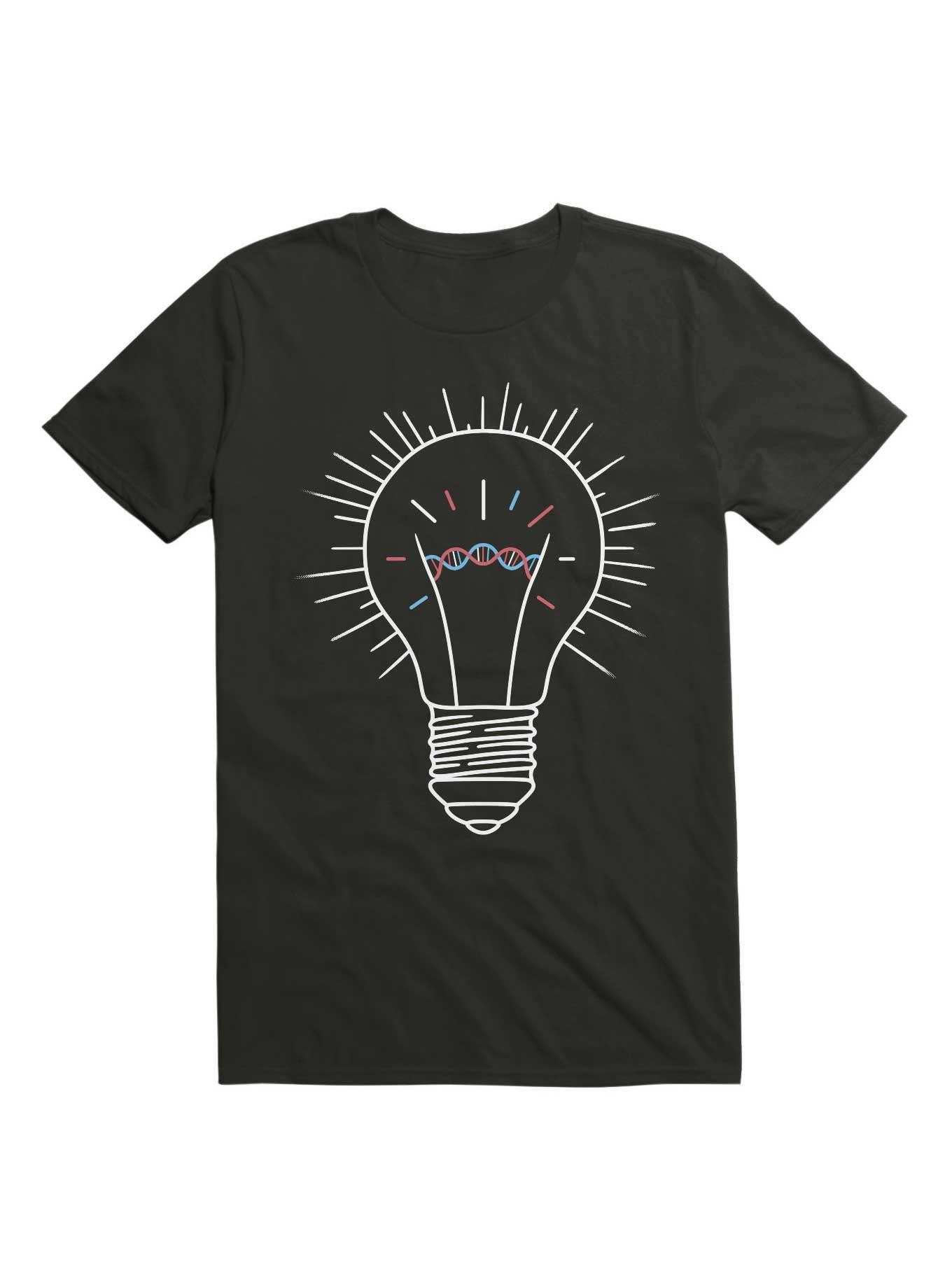 Light Bulb DNA Filament T-Shirt, BLACK, hi-res