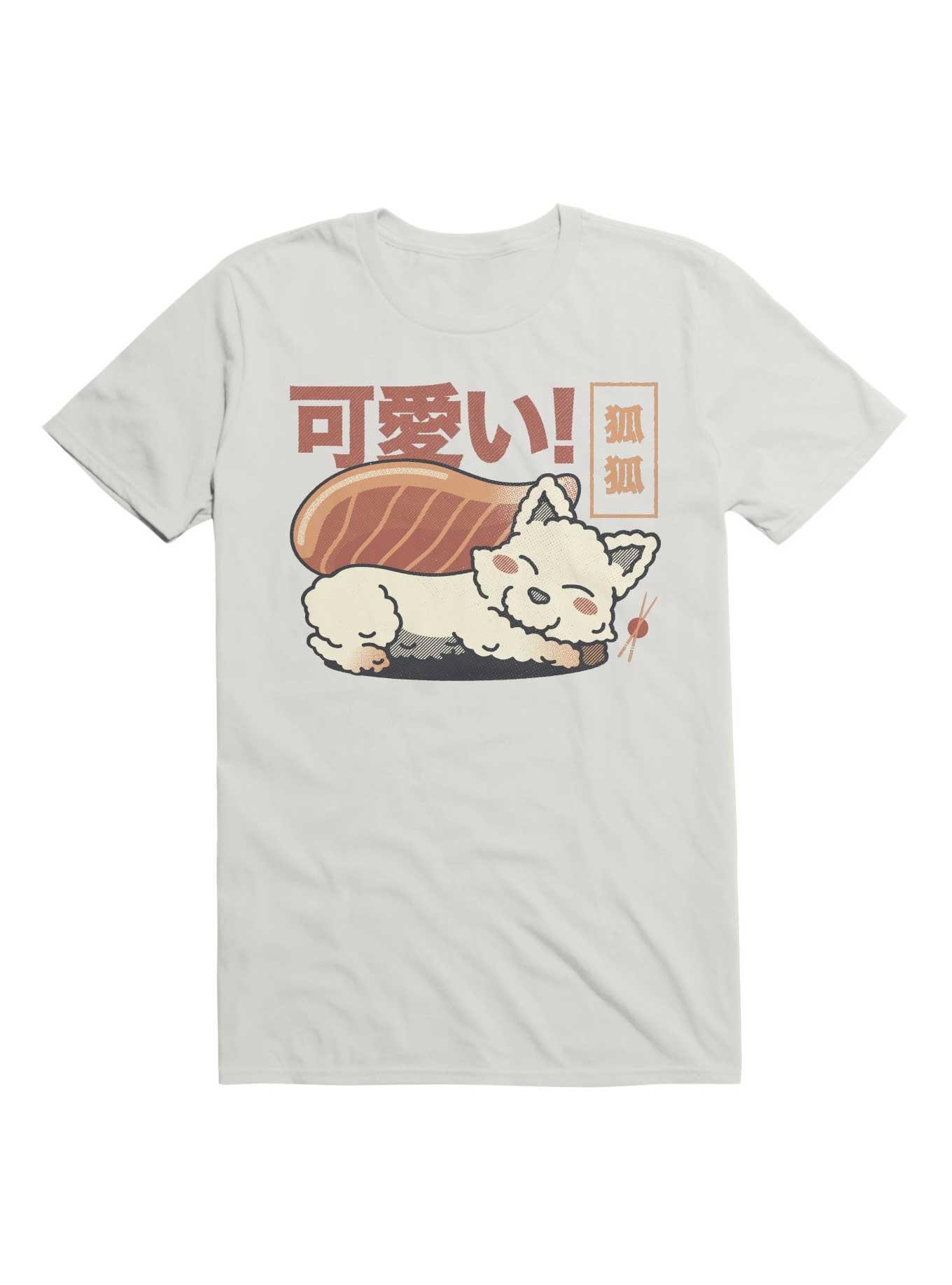 Fox Sushi Salmon Sashimi T-Shirt, , hi-res