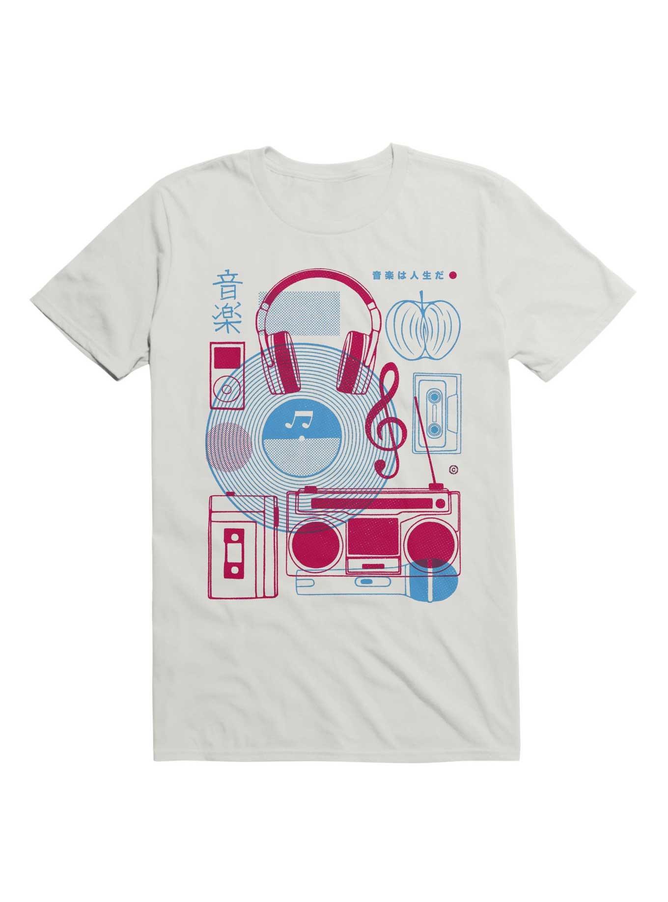 Music Paraphernalia T-Shirt, WHITE, hi-res