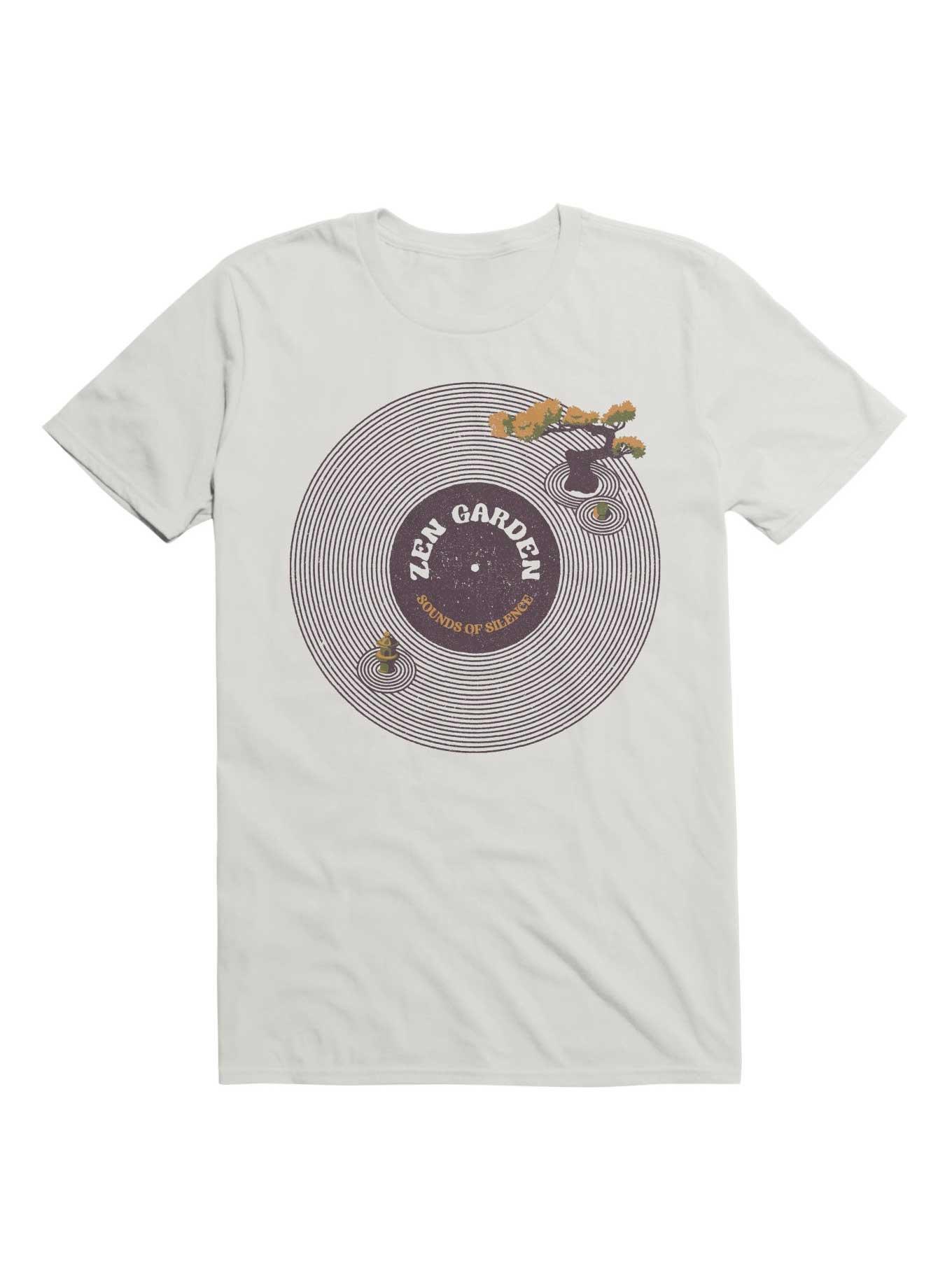 Vinyl Zen Garden Sounds of Silence T-Shirt, WHITE, hi-res