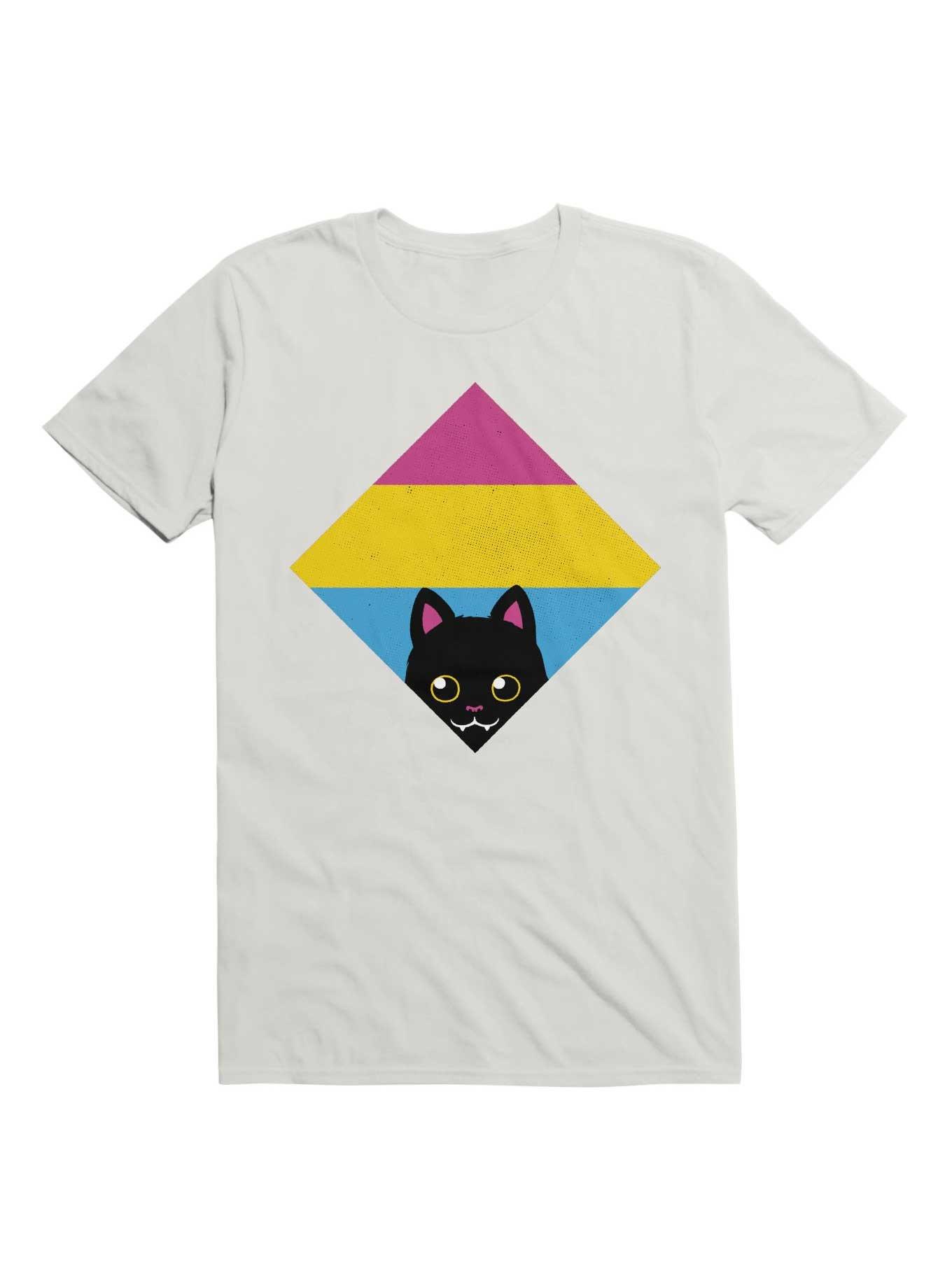 Peeking Cat Pan Square Flag T-Shirt, , hi-res