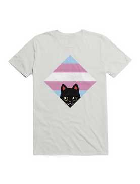Peeking Cat Trans Square Flag T-Shirt, , hi-res