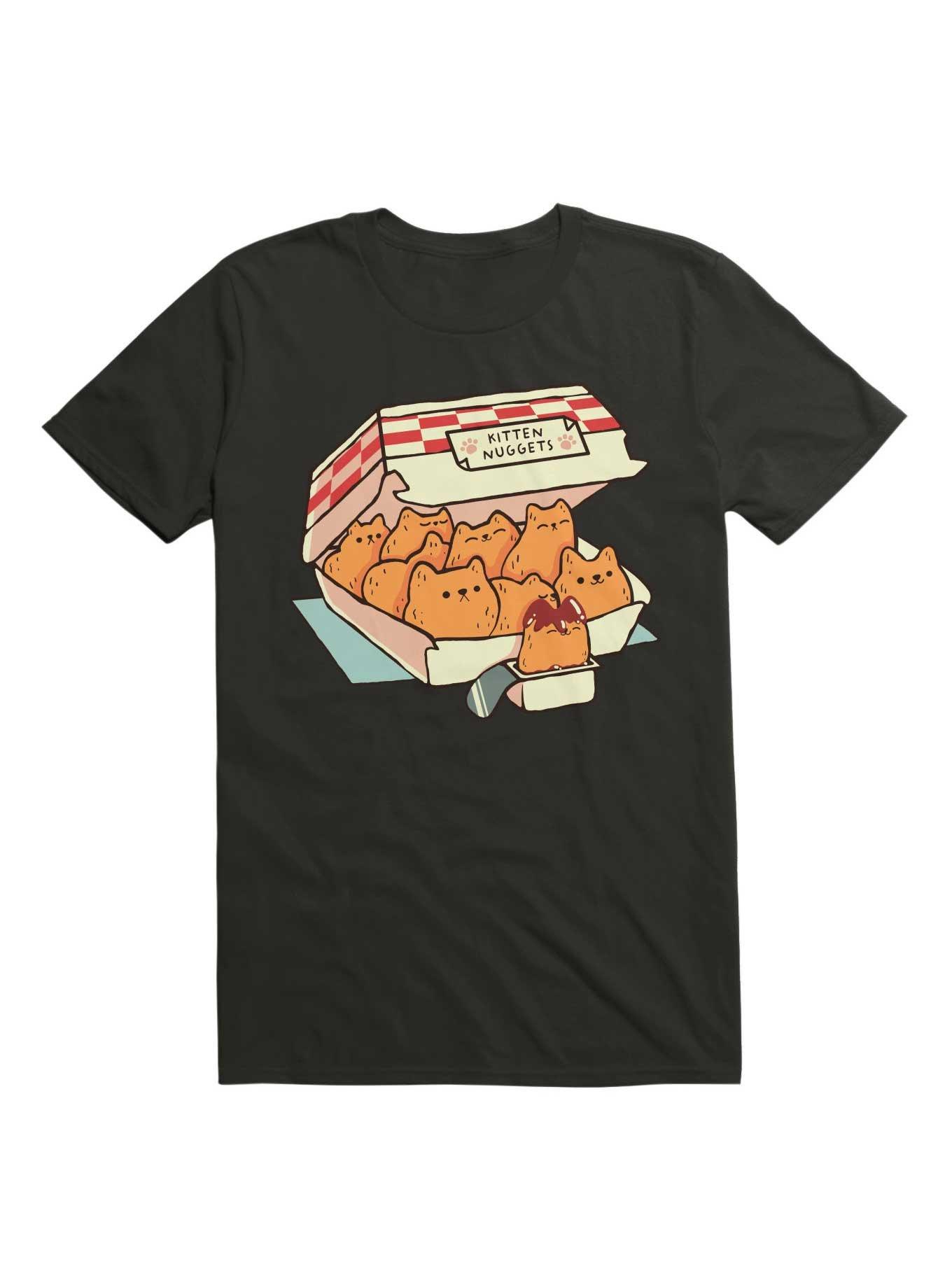 Kitten Nuggets Fast Food T-Shirt, BLACK, hi-res