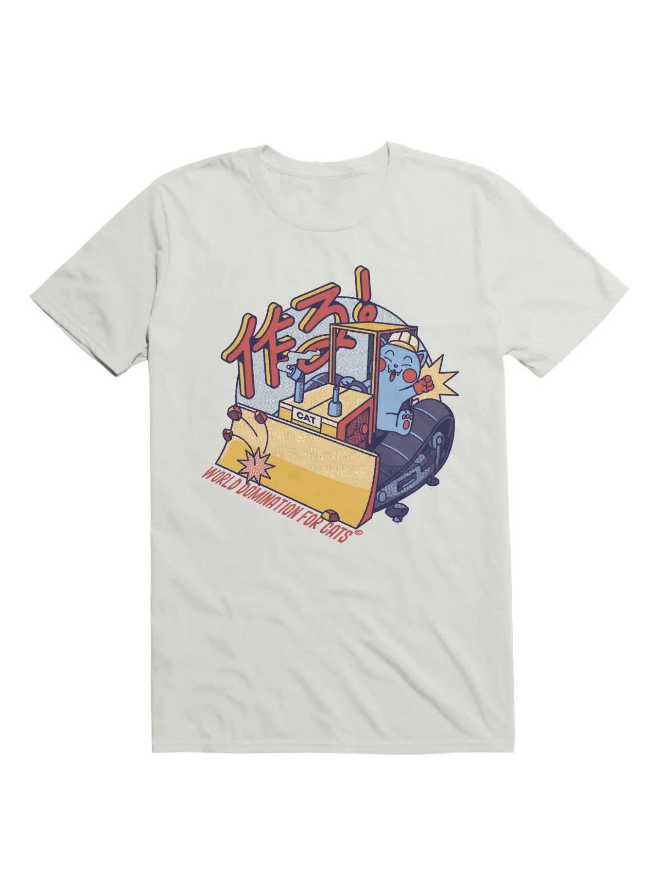 World Domination For Cats T-Shirt, WHITE, hi-res