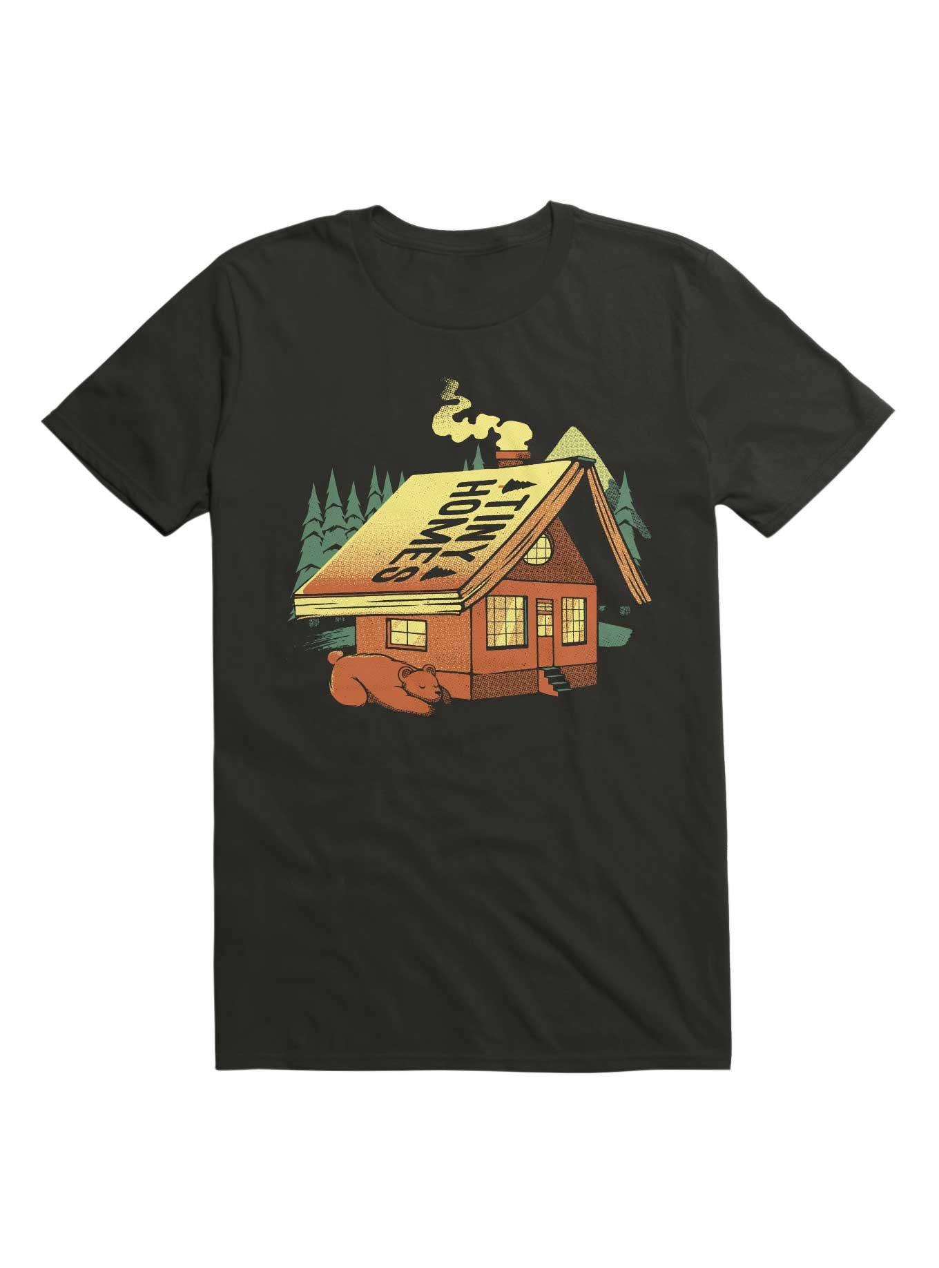 Tiny Homes Cabin In Woods T-Shirt, BLACK, hi-res