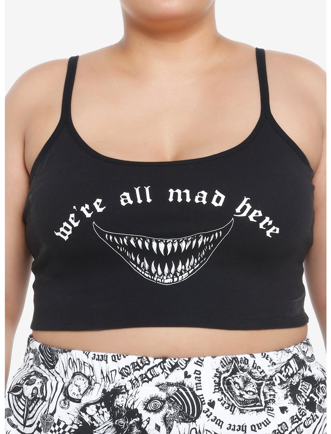 We're All Mad Here Girls Lounge Cami Plus Size, BLACK, hi-res