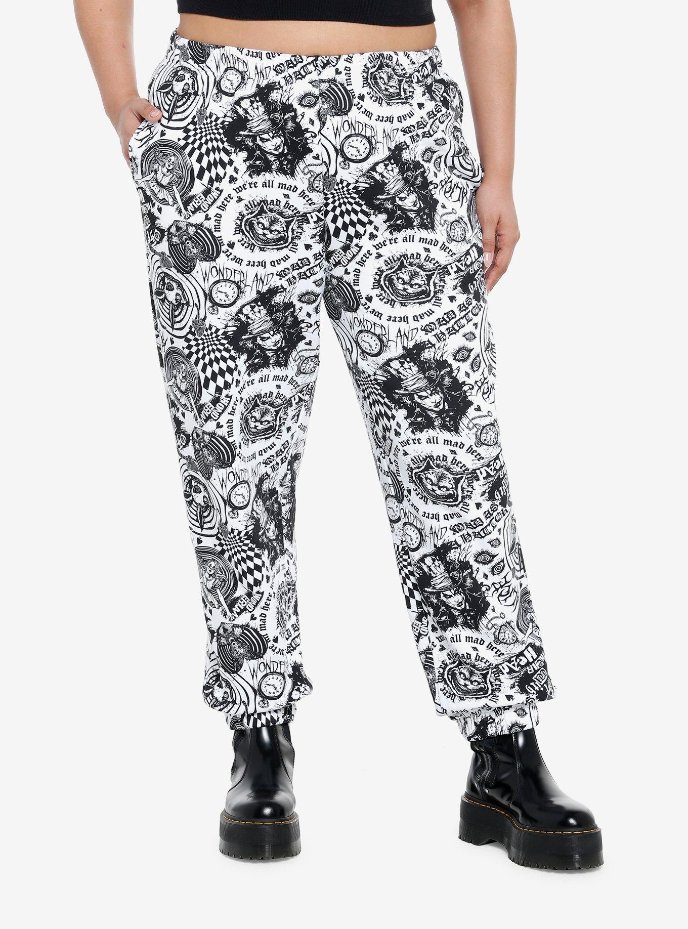Social Collision Down The Rabbit Hole Girls Jogger Sweatpants Plus Size, BLACK, hi-res