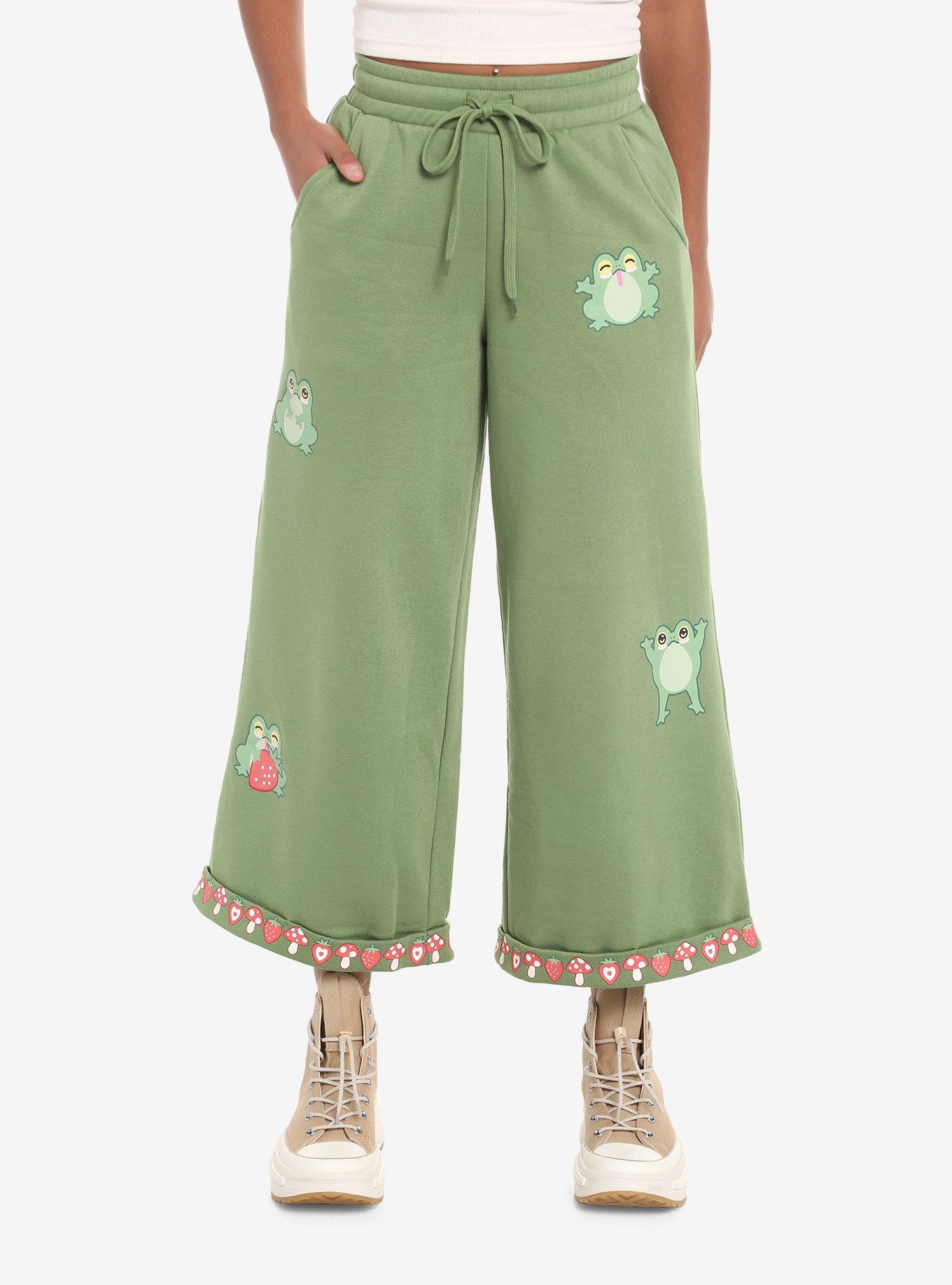 Sweet Society Green Frog Girls Lounge Pants, SAGE, hi-res