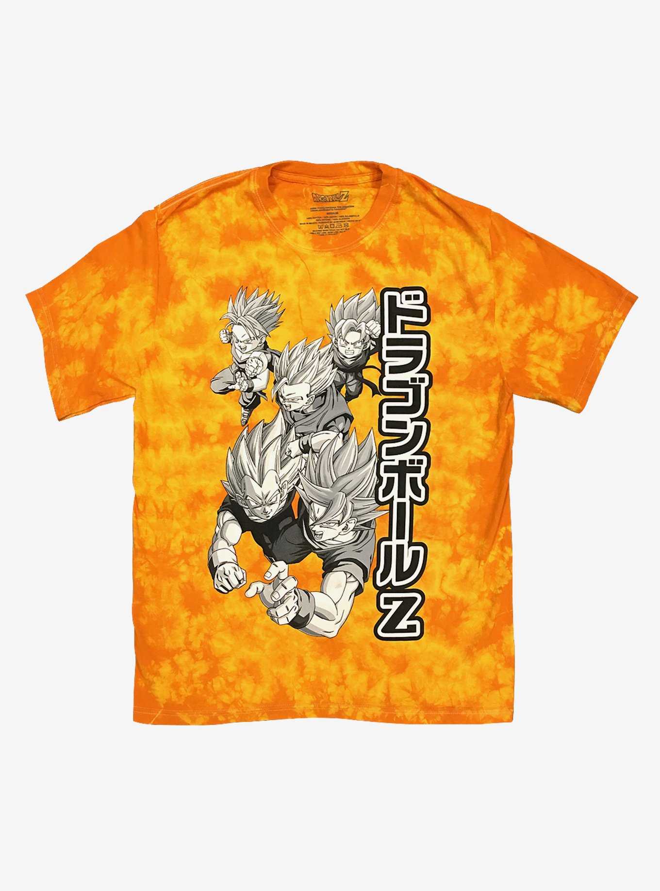 Dragon Ball Z Super Saiyans Orange Tie-Dye T-Shirt, , hi-res