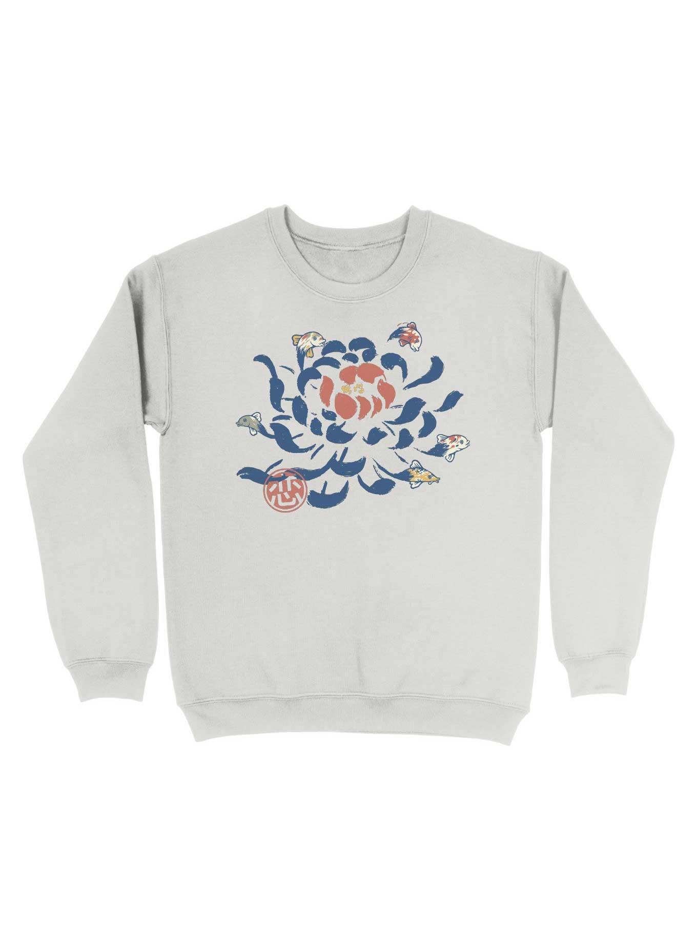Hot Topic Vintage Japanese Flower Koi Sweatshirt