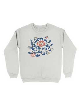 Vintage Japanese Flower Koi Sweatshirt, , hi-res