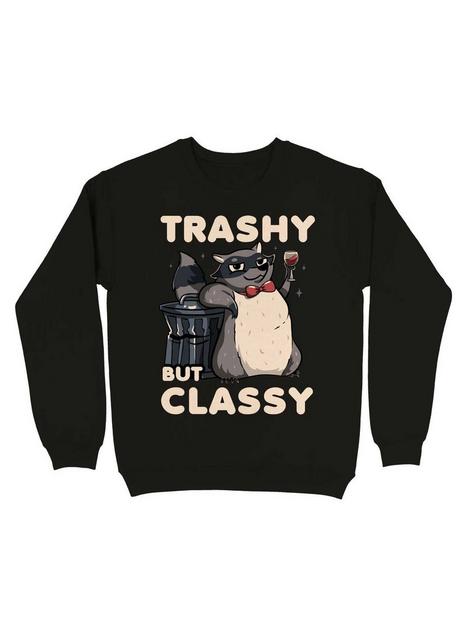 Trashy But Classy Fancy Raccoon Sweatshirt - BLACK | Hot Topic