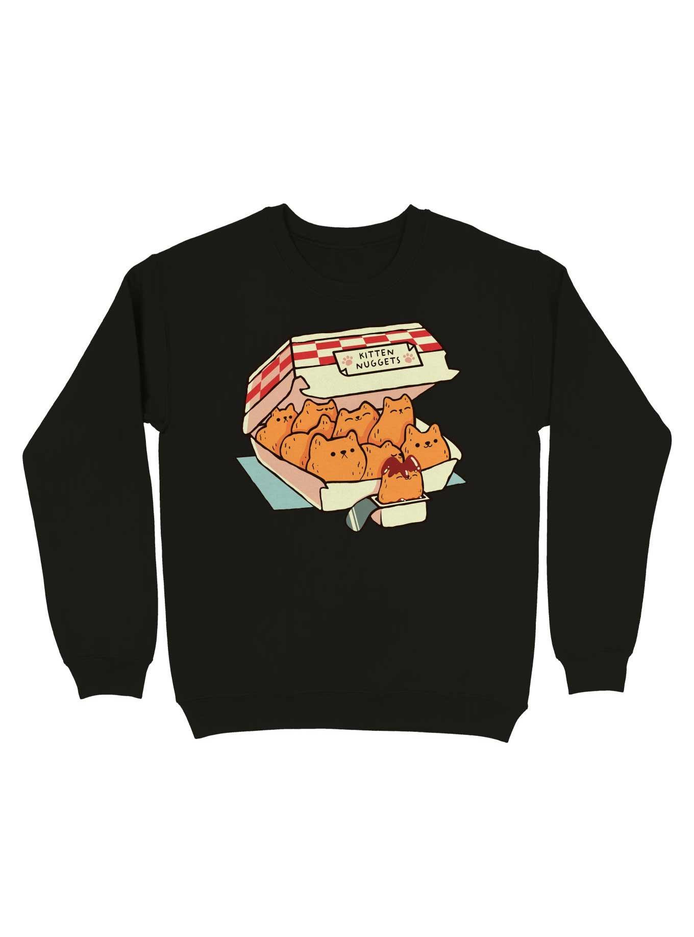 Kitten Nuggets Fast Food Sweatshirt, BLACK, hi-res