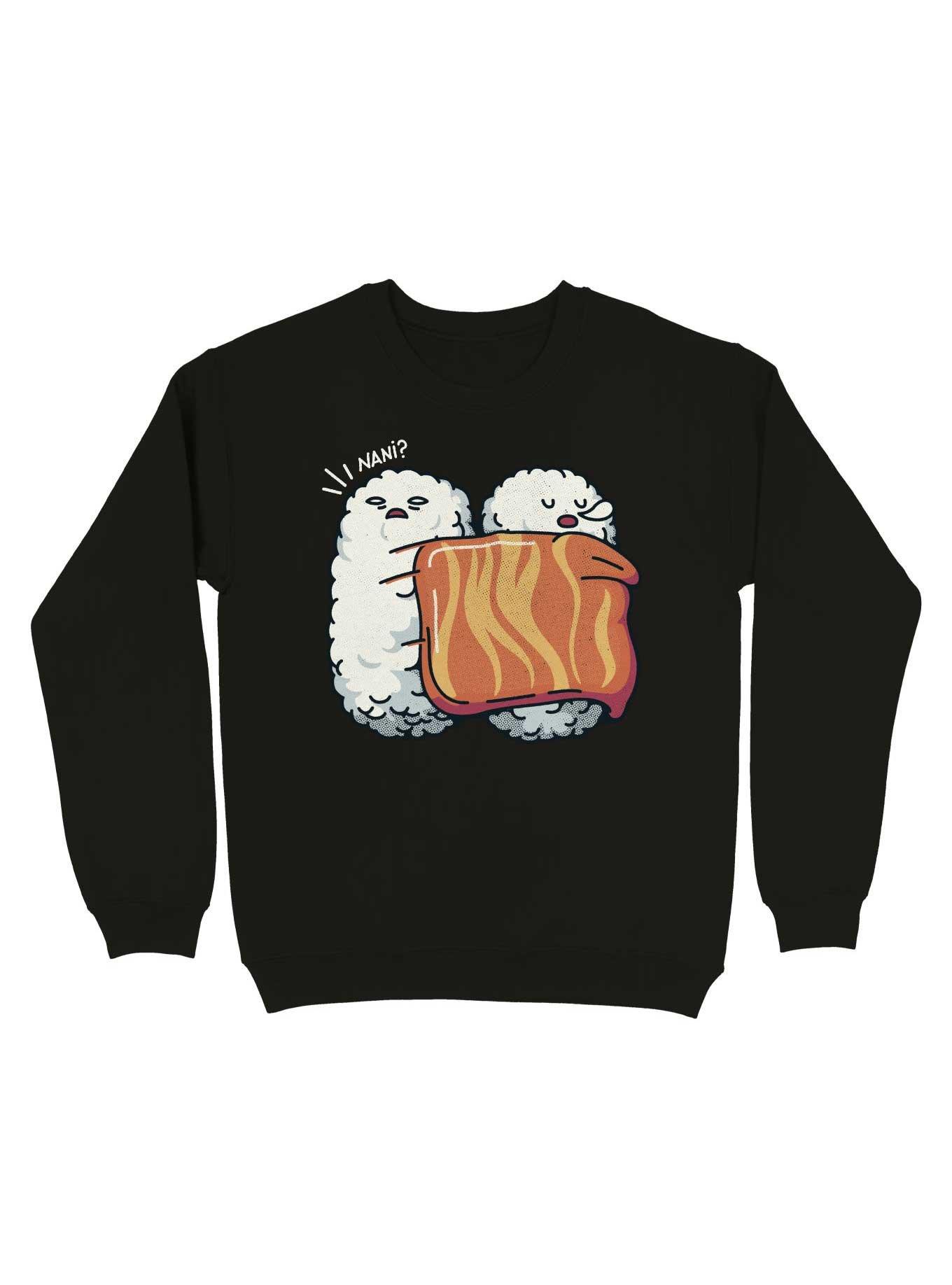 Sleeping Sushi Sweatshirt, BLACK, hi-res