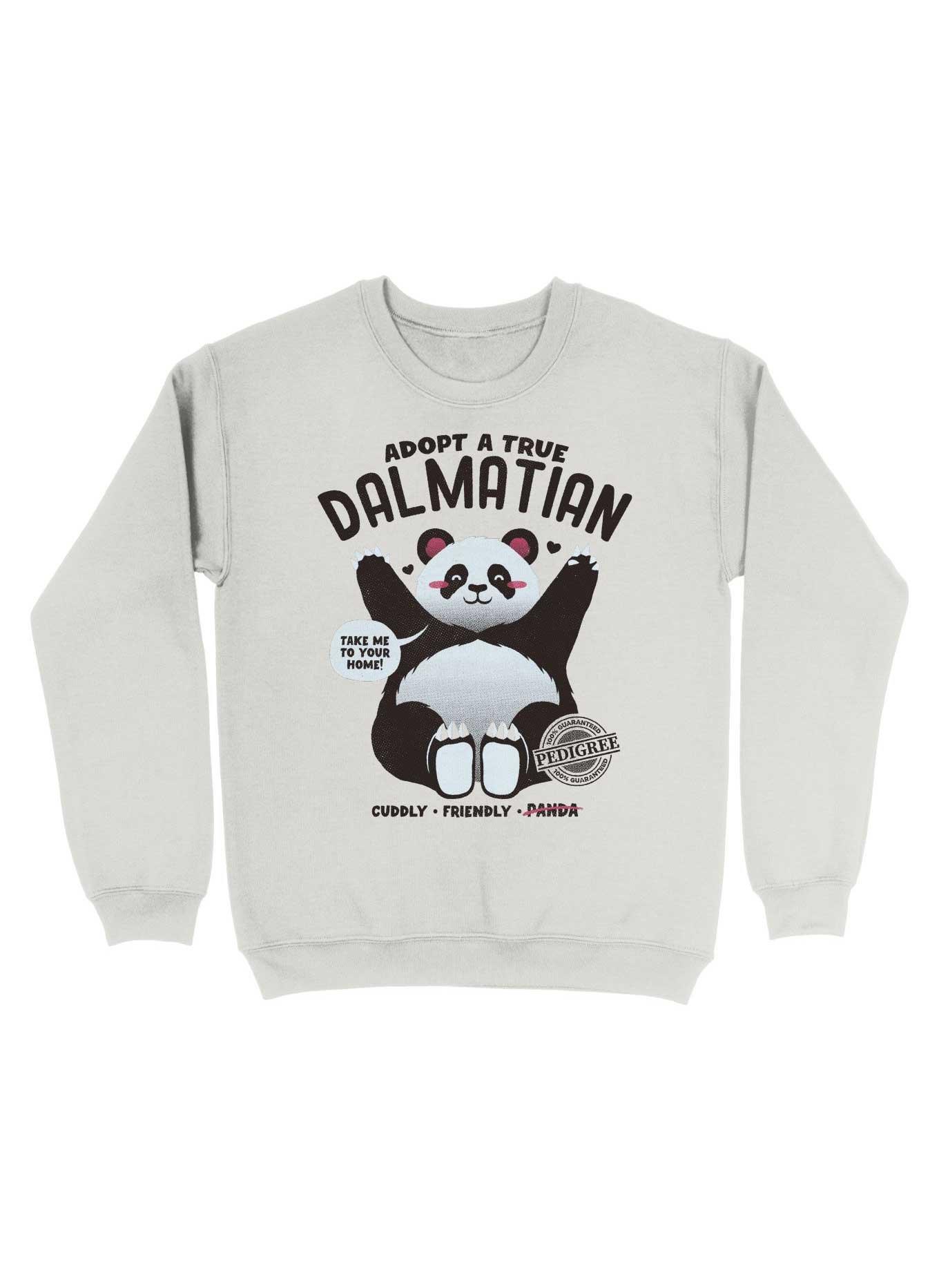 Adopt A True Dalmatian Sweatshirt, WHITE, hi-res