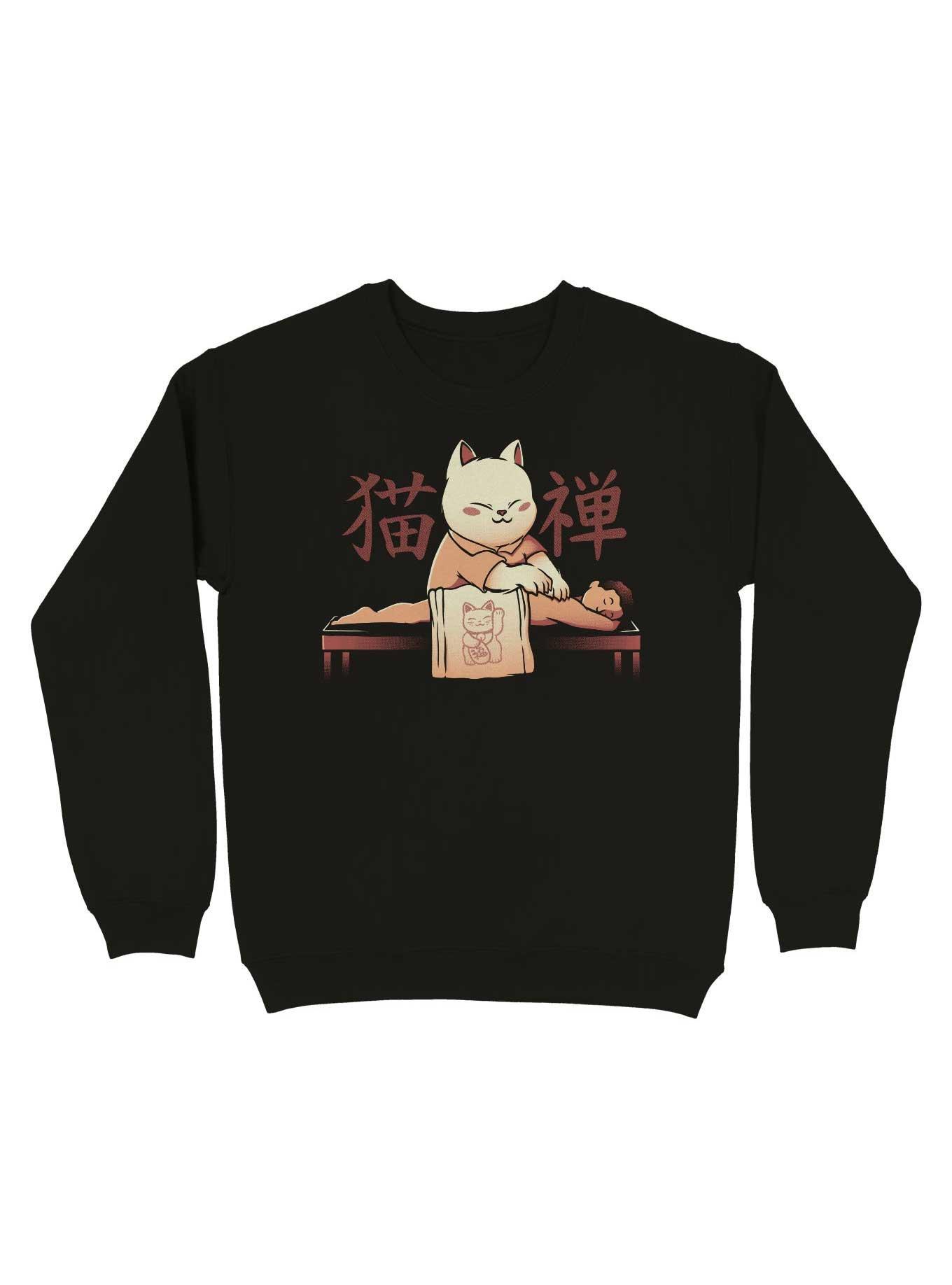 Cat Massage Shiatsu Sweatshirt, , hi-res