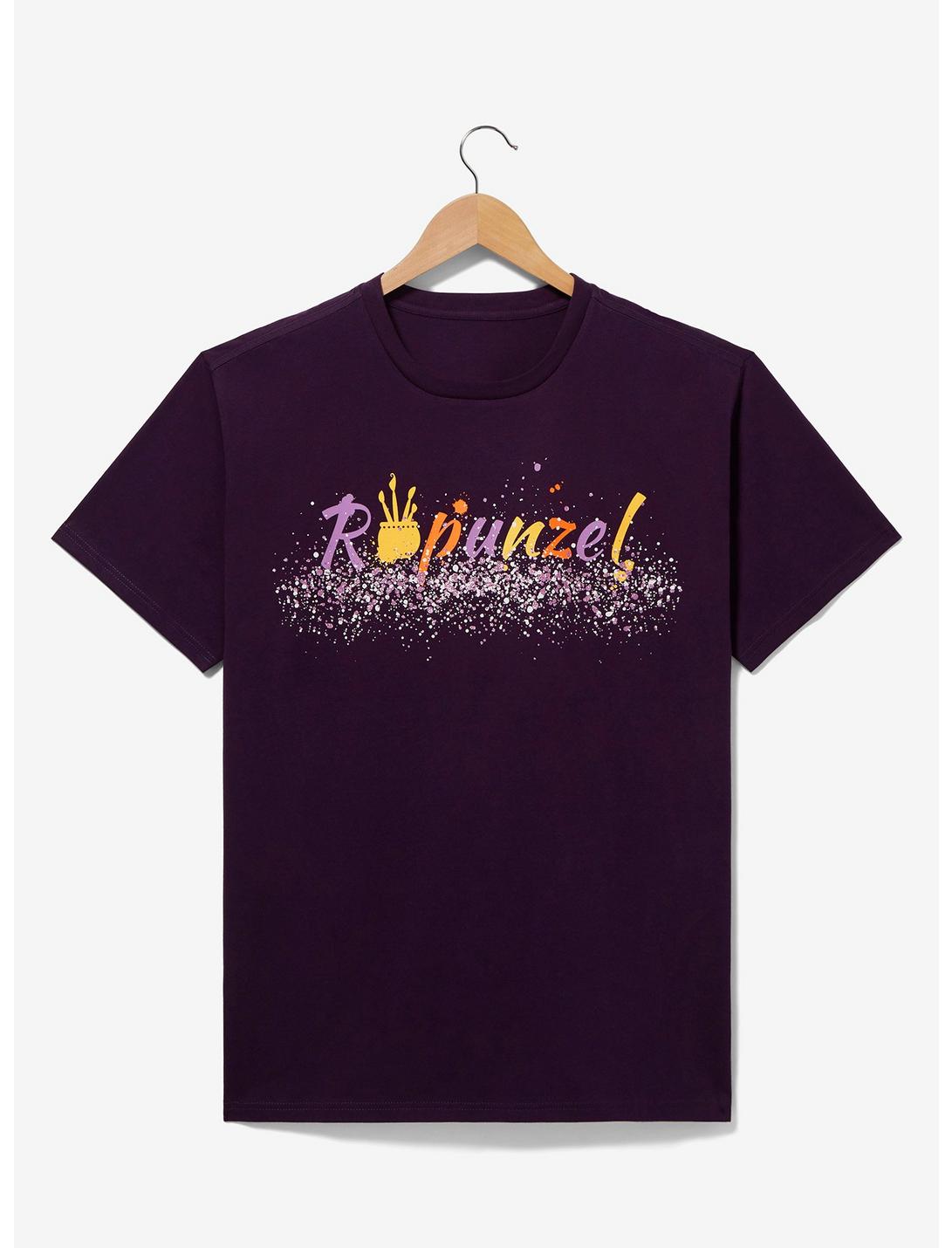 Disney Tangled Rapunzel Paint Splatter T-Shirt - BoxLunch Exclusive , PURPLE, hi-res