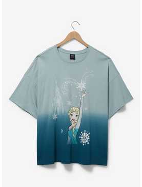 Disney Frozen Elsa Portrait Split Dye Women's Plus Size T-Shirt - BoxLunch Exclusive, , hi-res