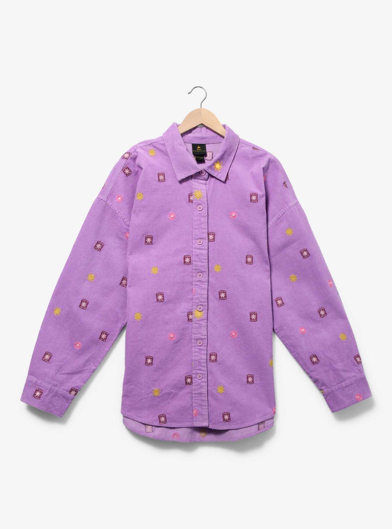 Disney Tangled Lanterns Corduroy Plus Size Button-Up Top - BoxLunch Exclusive, , hi-res