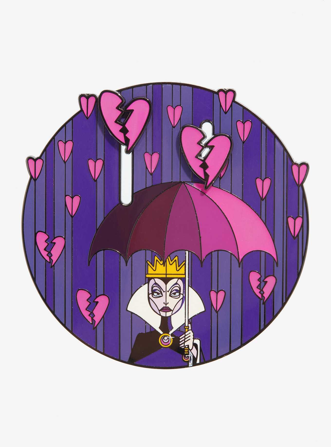 Loungefly Disney Snow White and the Seven Dwarfs Evil Queen Hearts Limited Edition Sliding Enamel Pin, , hi-res
