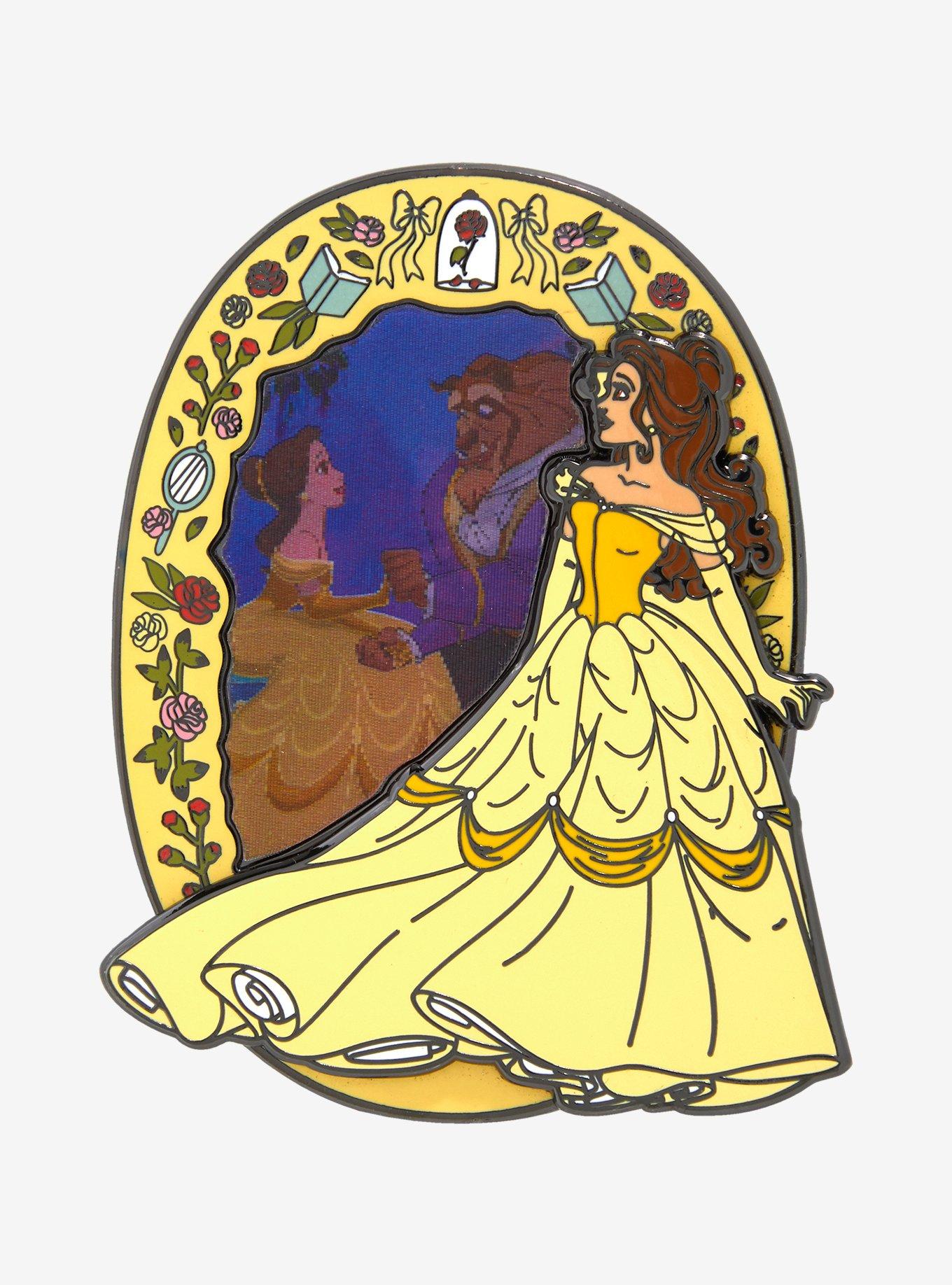 Loungefly Disney Beauty and the Beast Lenticular Limited Edition Enamel Pin, , hi-res