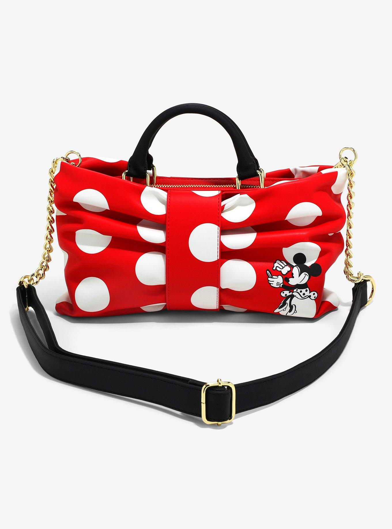 Disney Parks Minnie Mouse Polka Dot Bow Metal Bag Purse Hanger And Table  Hook