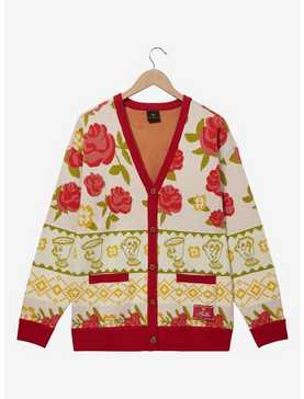 Disney Beauty and The Beast Rose Patterned Women's Cardigan - BoxLunch Exclusive, , hi-res