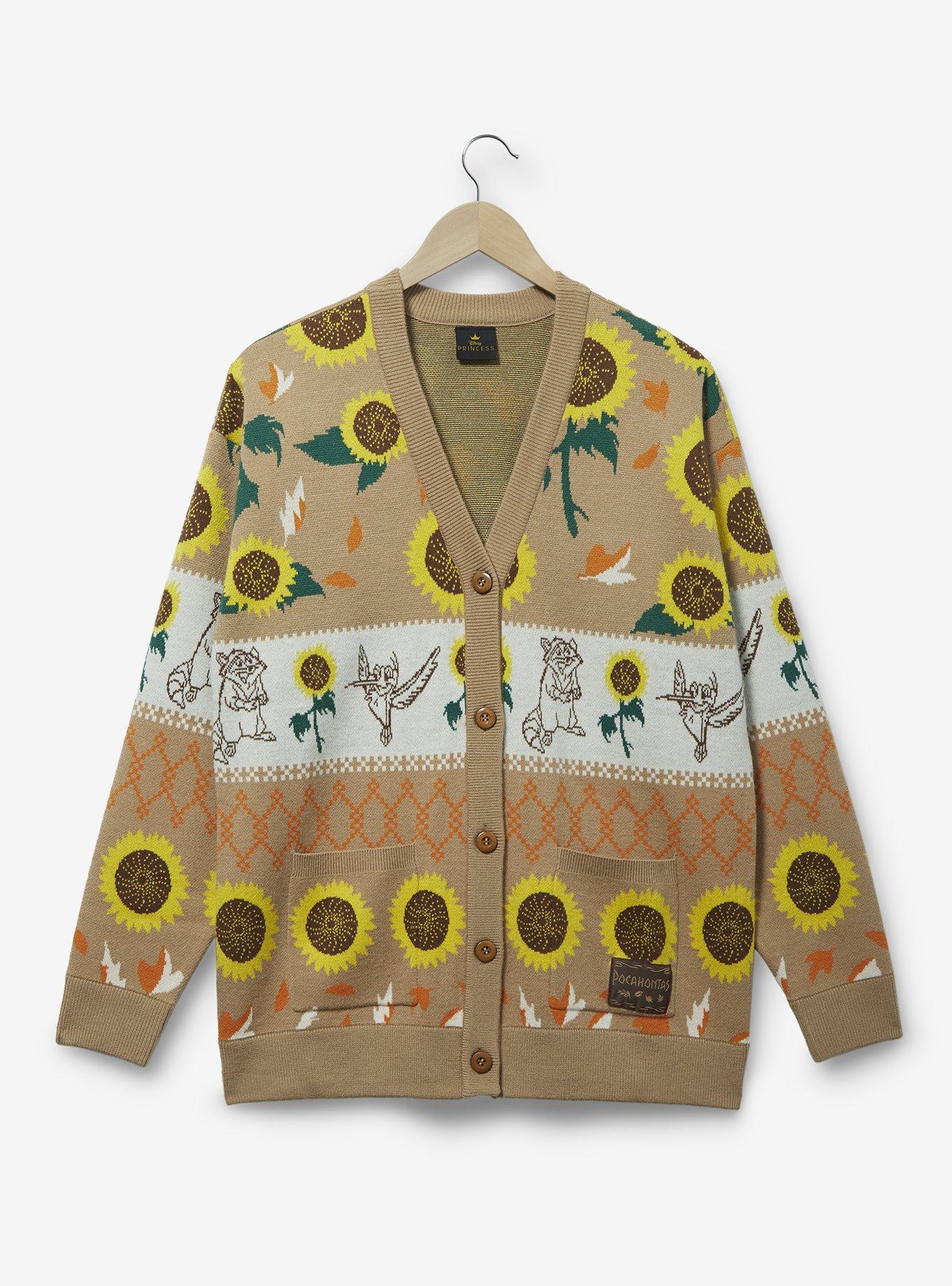 Disney Pocahontas Sunflower Patterned Women's Cardigan - BoxLunch