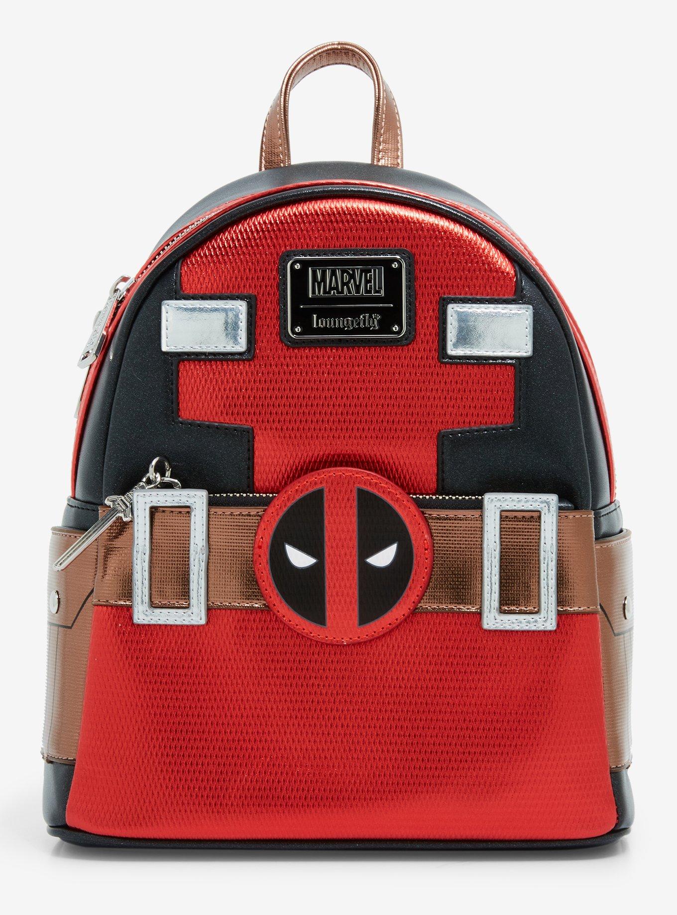 Loungefly Marvel Deadpool Mask Metallic Mini Backpack BoxLunch