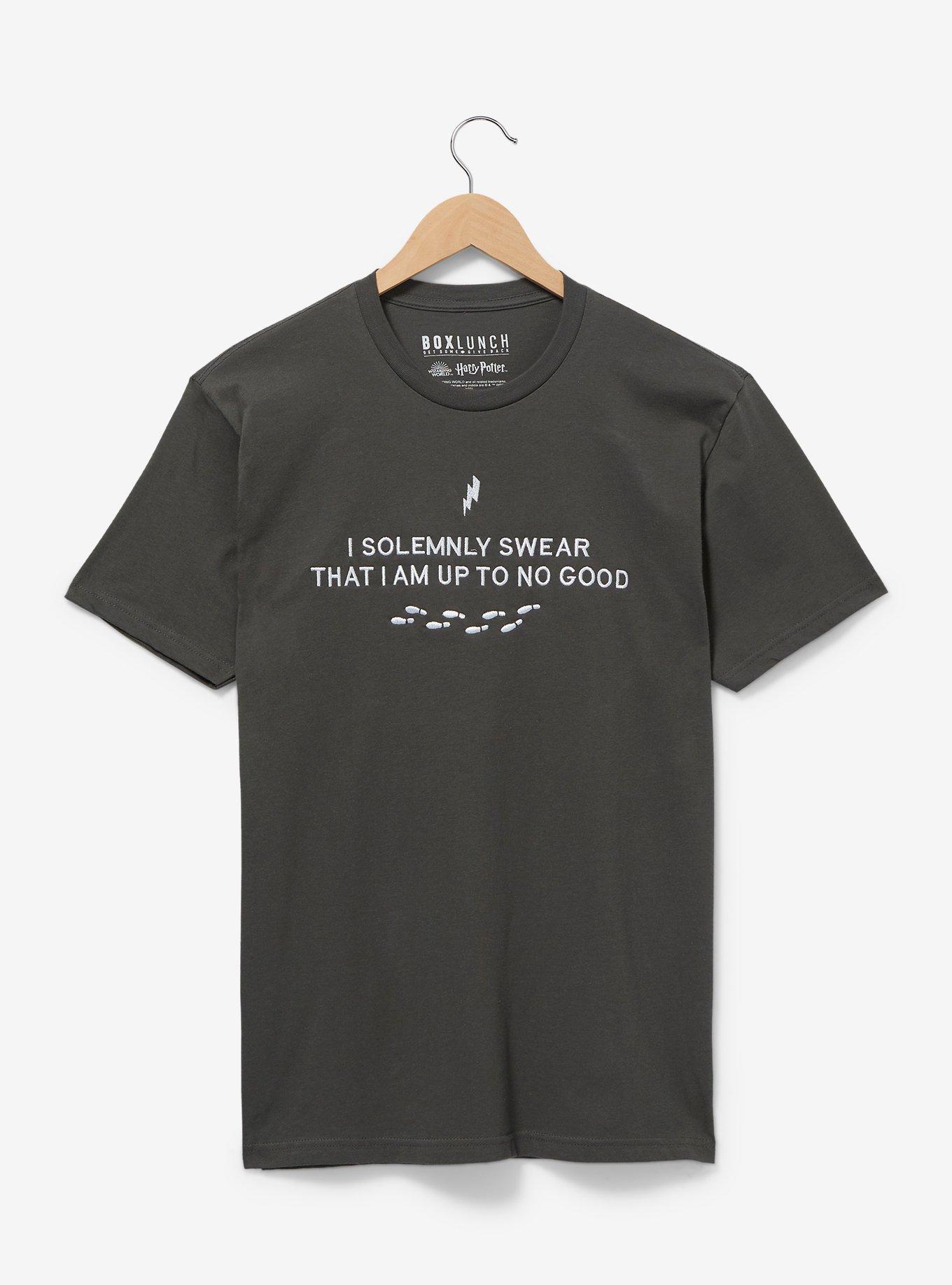 Harry Potter Up To No Good Embroidered Women's T-Shirt - BoxLunch Exclusive, GREY, hi-res