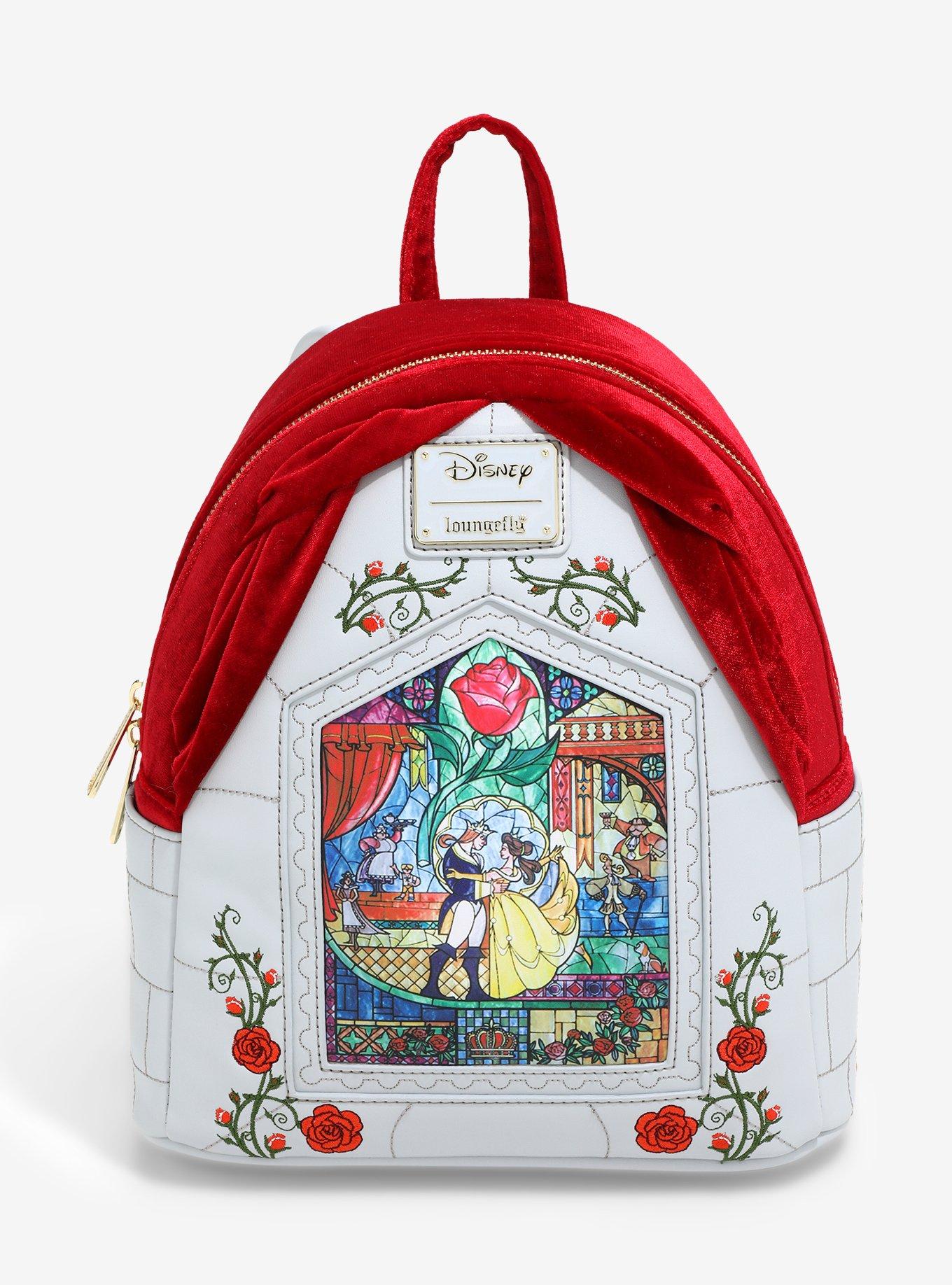 Loungefly Disney Beauty and the Beast Stained Glass Portrait Mini Backpack - BoxLunch Exclusive